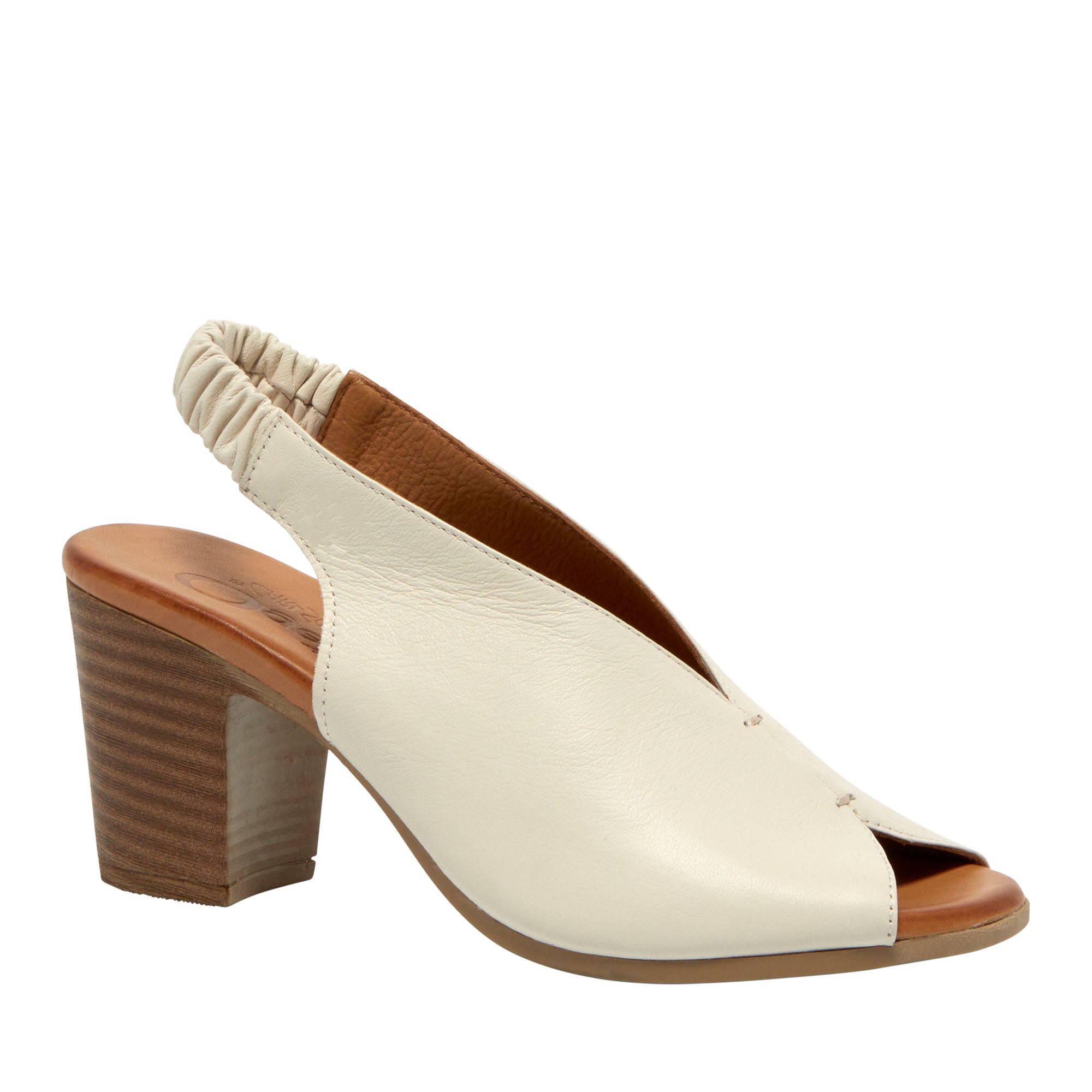 Buttercup Off White Leather Slingback Sandal