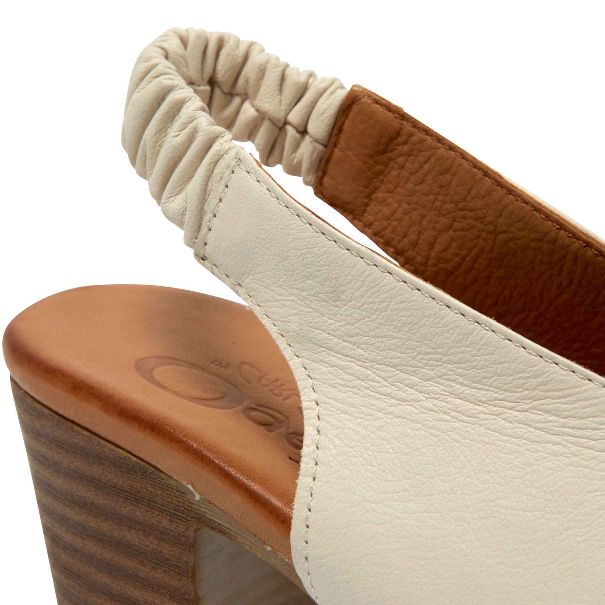 Buttercup Off White Leather Slingback Sandal