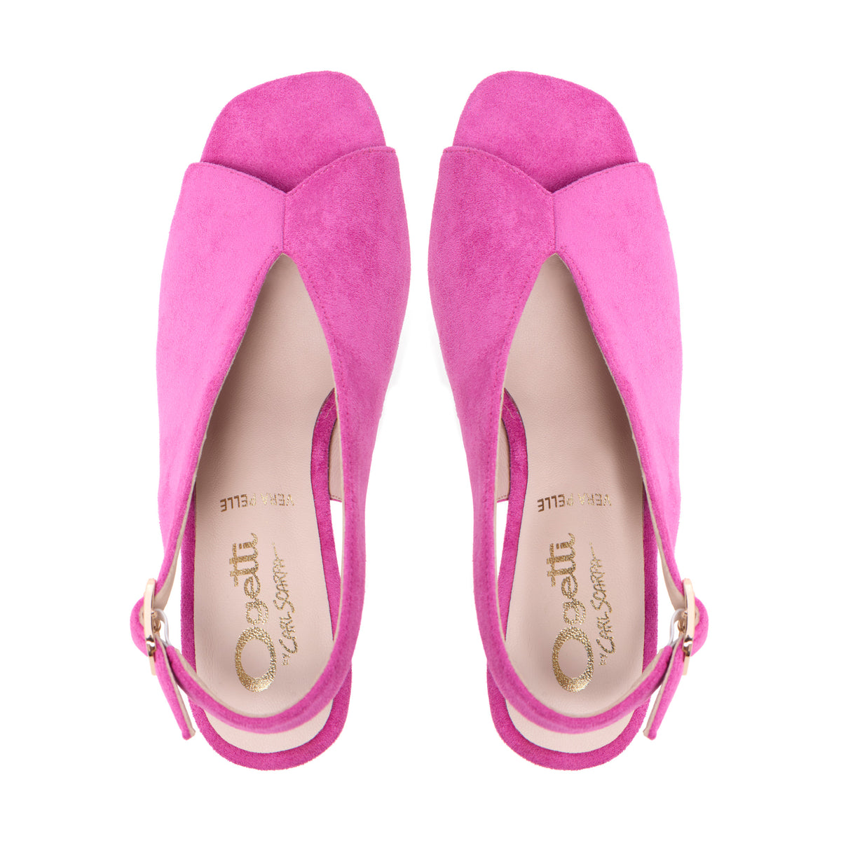 Claresse Fuchsia Suede Block Heel