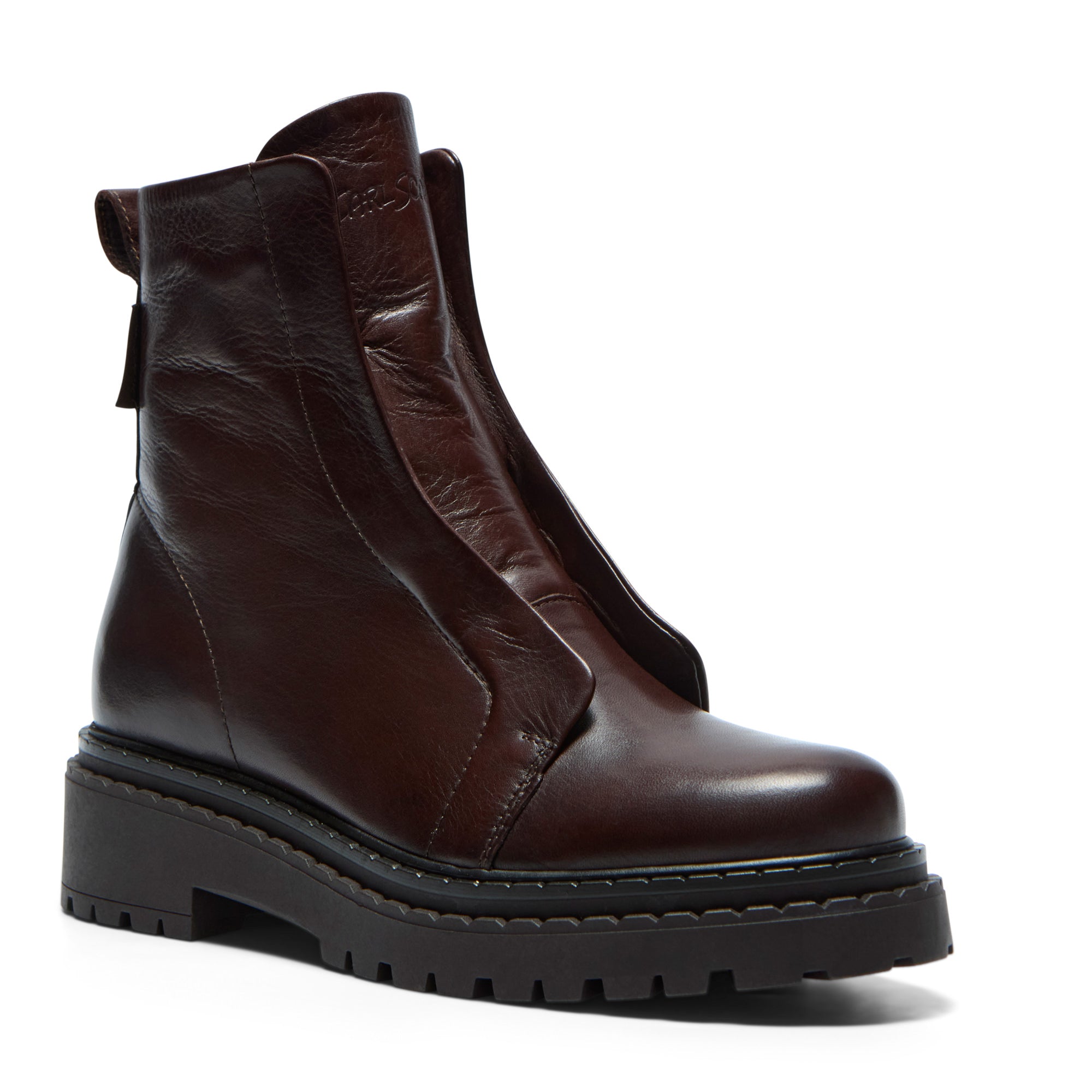 Fiave Brown Leather Ankle Boot