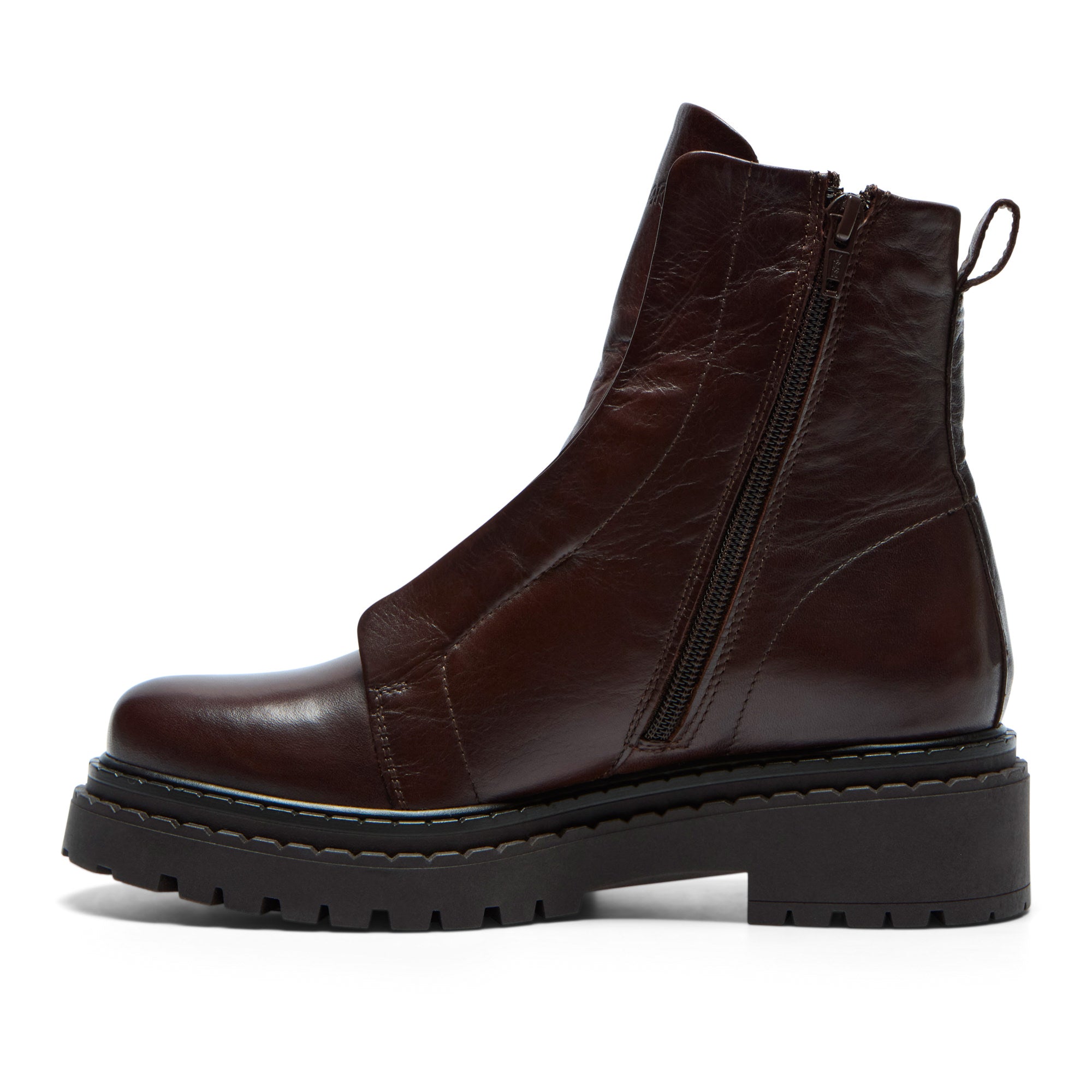Fiave Brown Leather Ankle Boot
