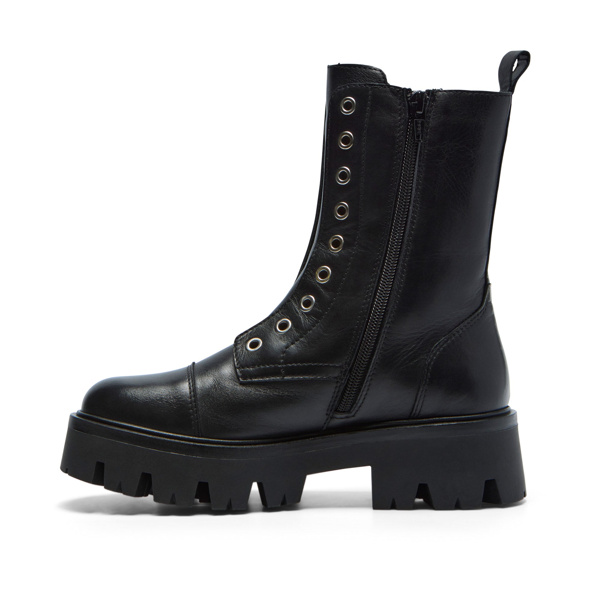 Guilio Black Leather Ankle Boot