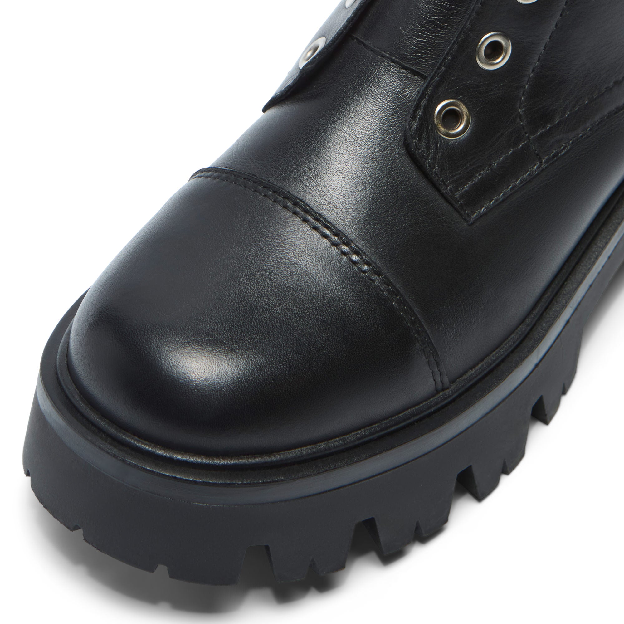 Guilio Black Leather Ankle Boot