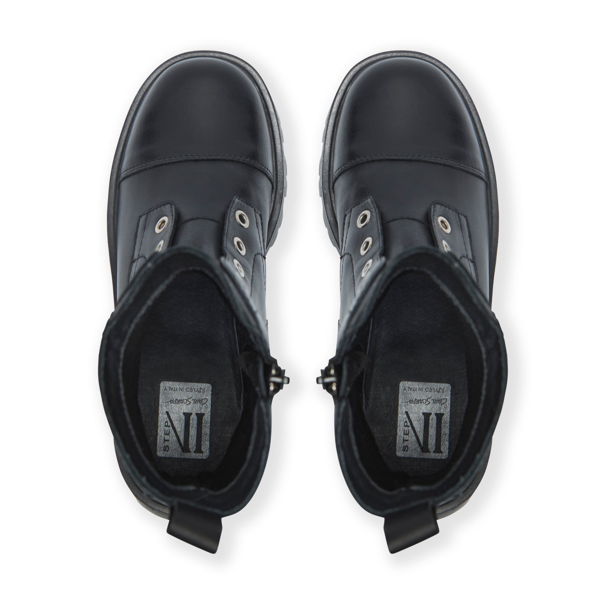 Guilio Black Leather Ankle Boot