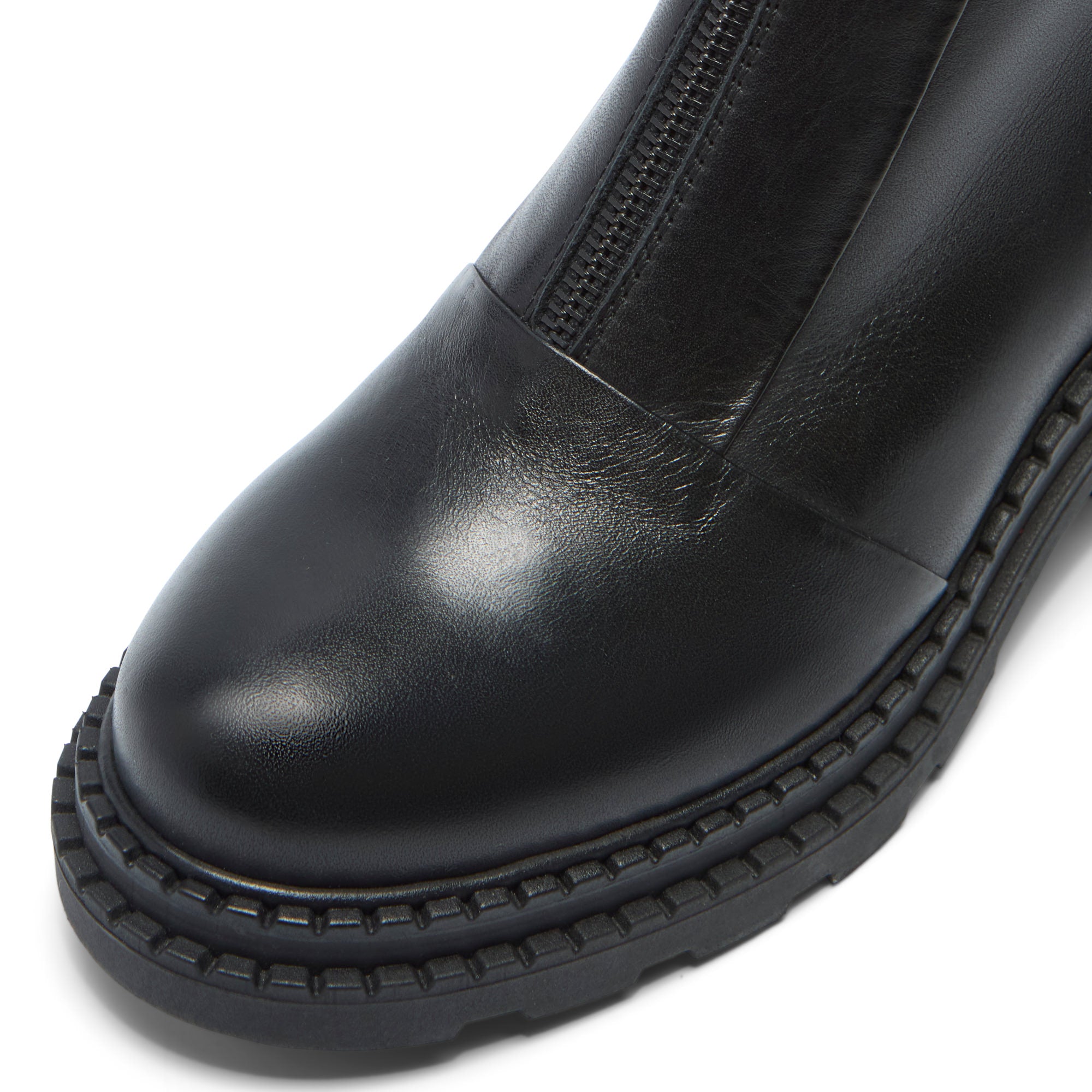 Imario Black Leather Ankle Boot