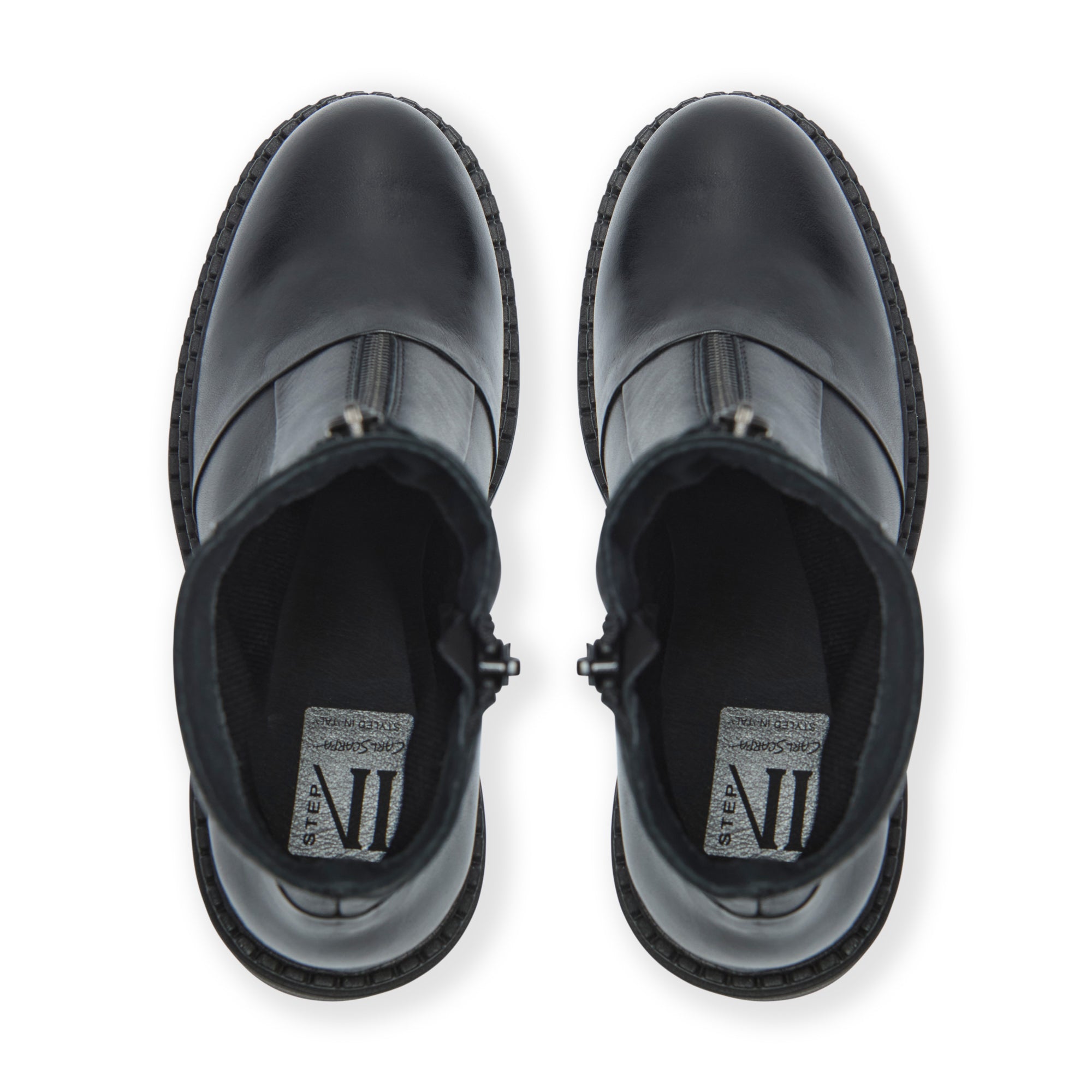 Imario Black Leather Ankle Boot