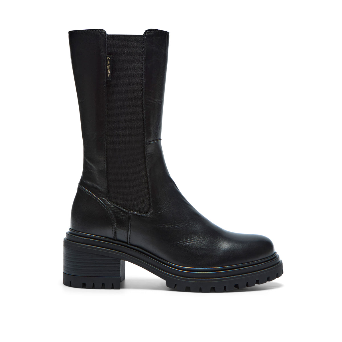Morsica Black Leather Ankle Boot