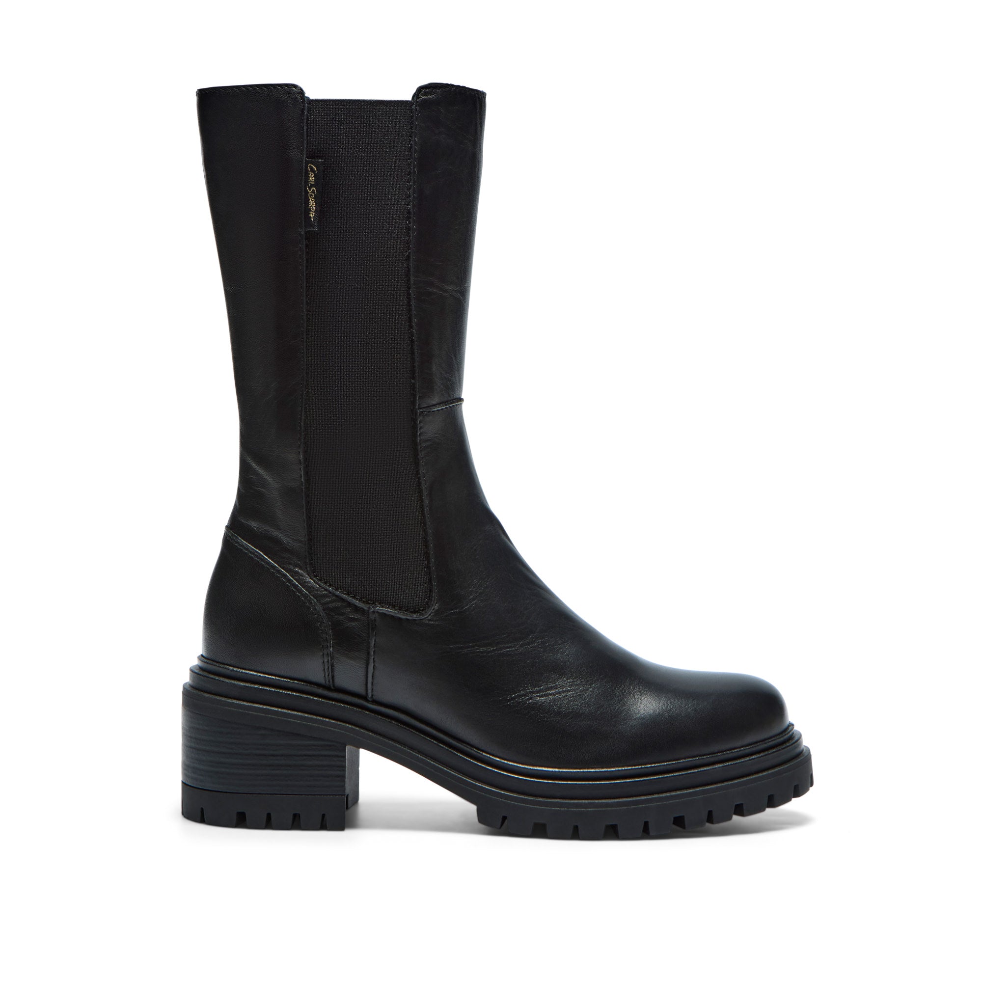 Morsica Black Leather Ankle Boot