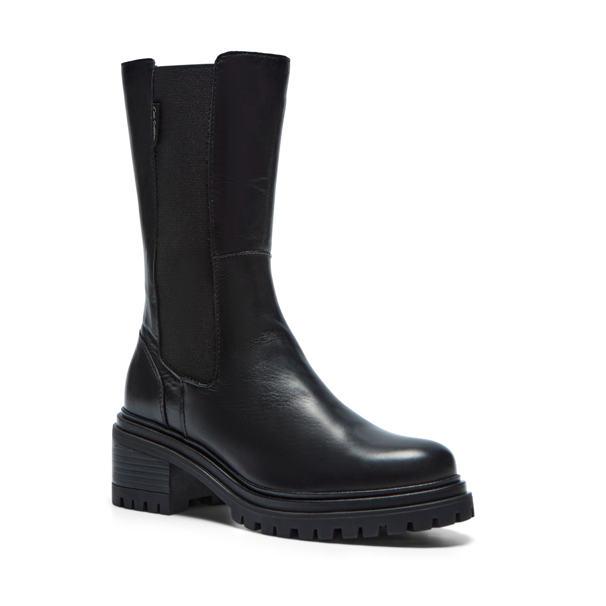 Morsica Black Leather Ankle Boot