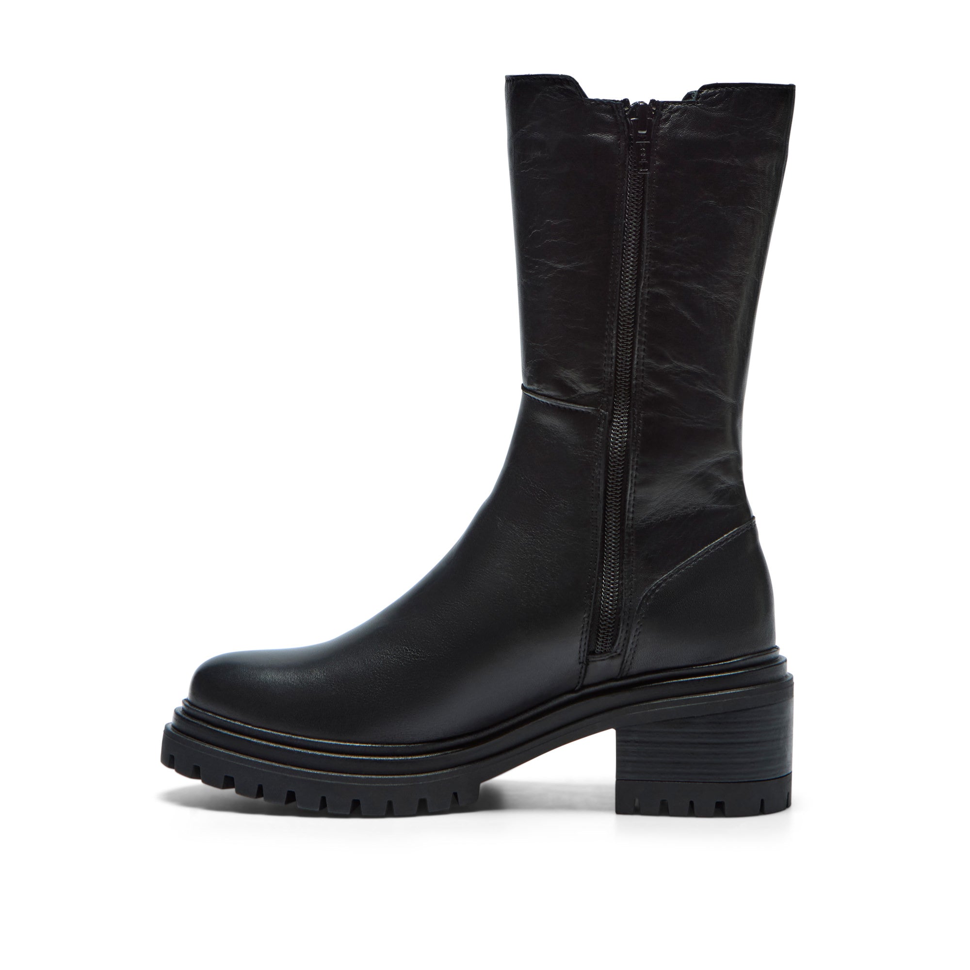 Morsica Black Leather Ankle Boot