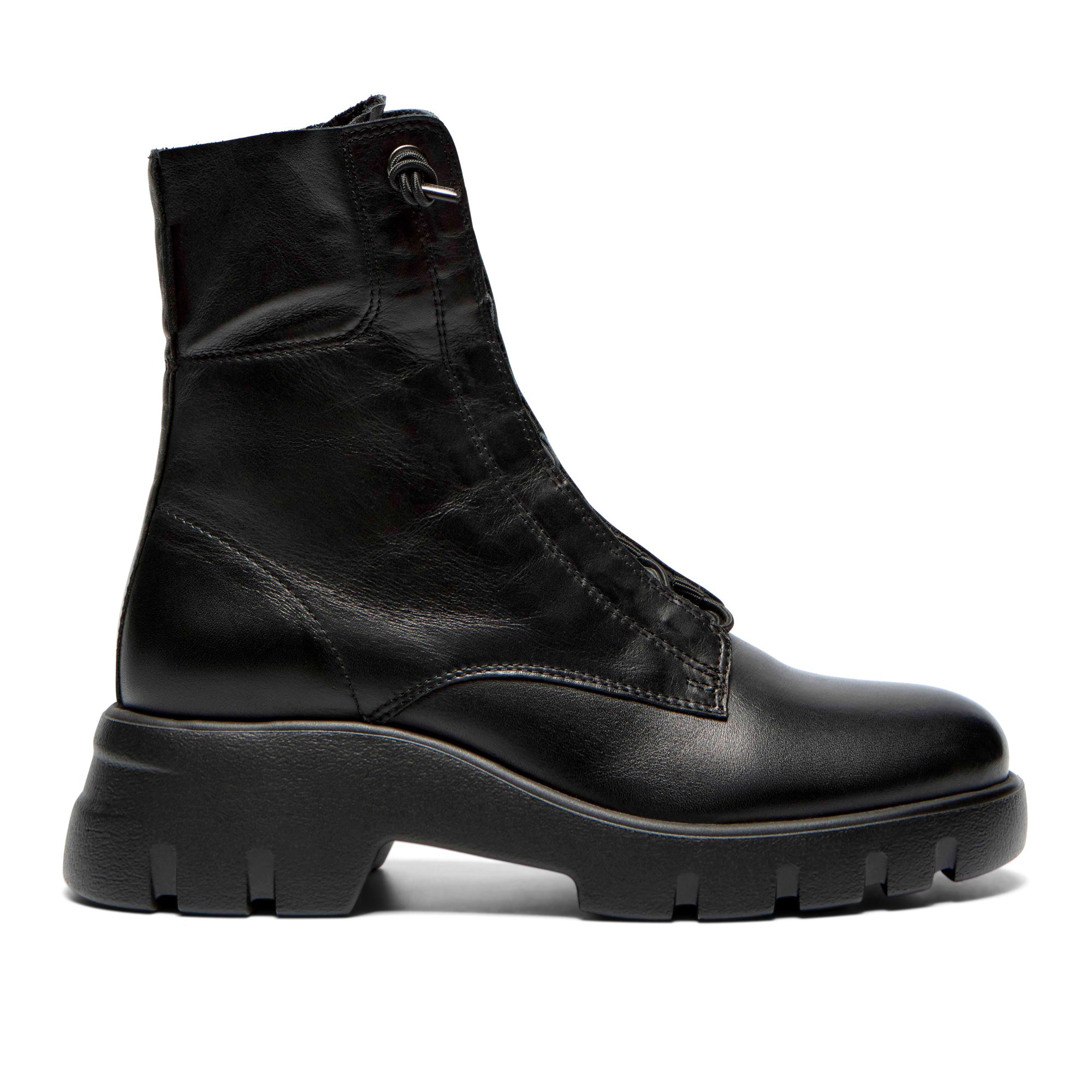 Prevale Black Leather Ankle Boot