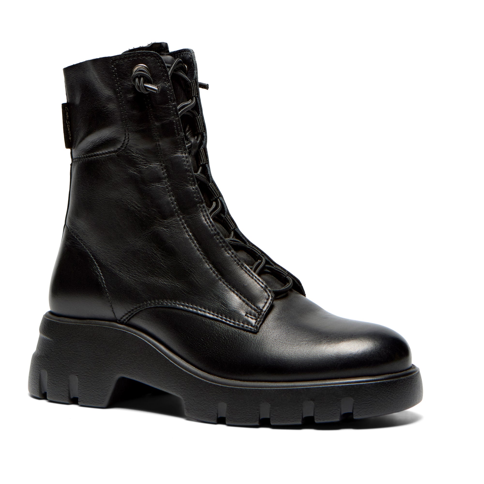 Prevale Black Leather Ankle Boot