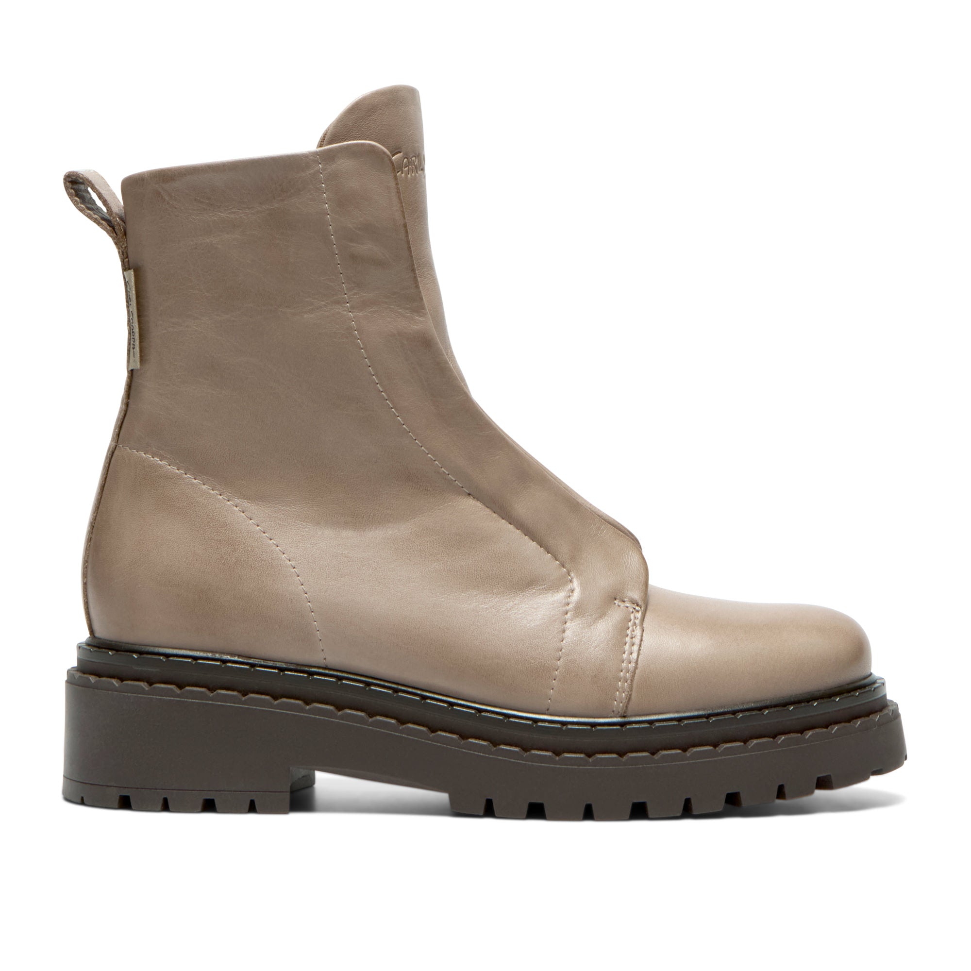 Fiave Beige Leather Ankle Boot
