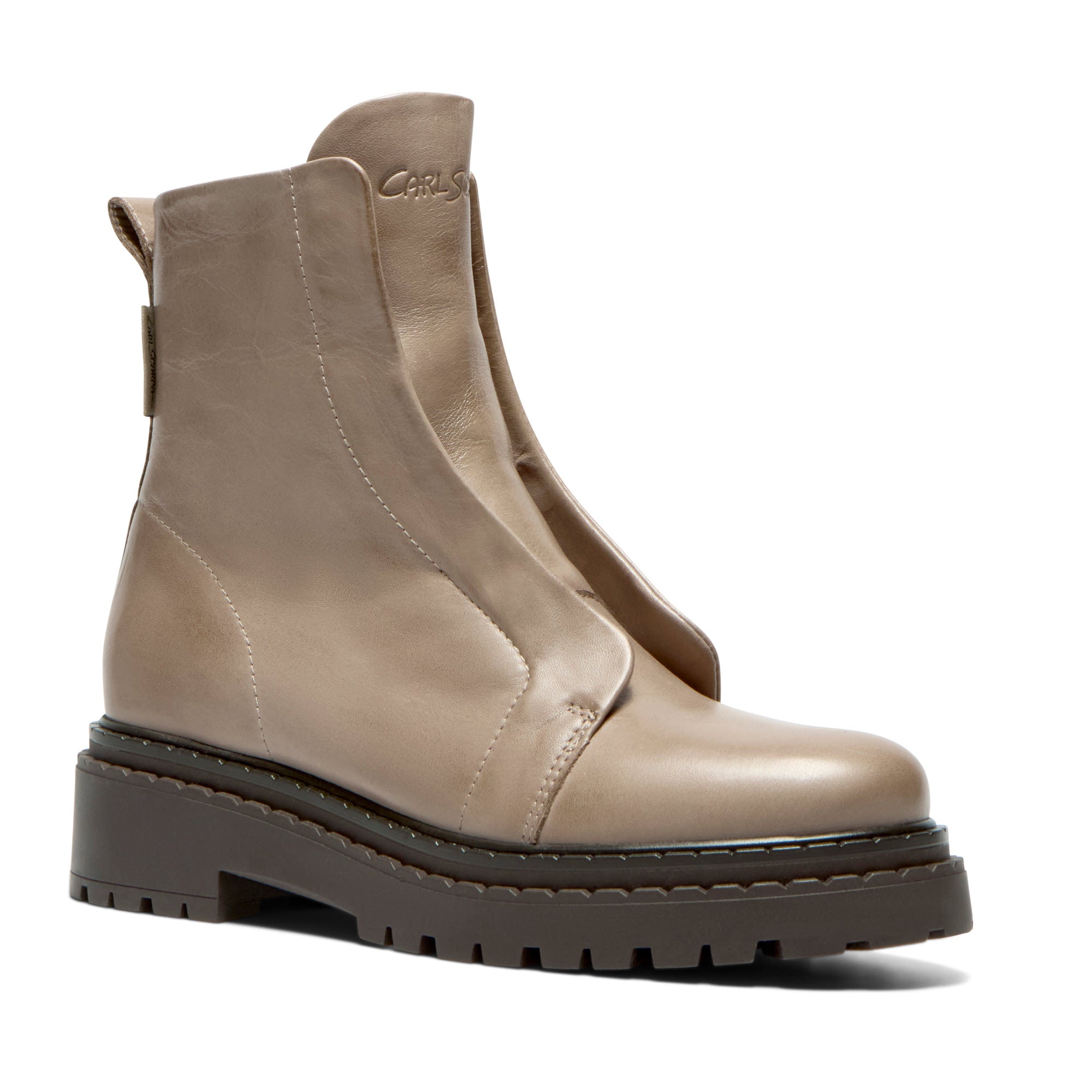 Fiave Beige Leather Ankle Boot