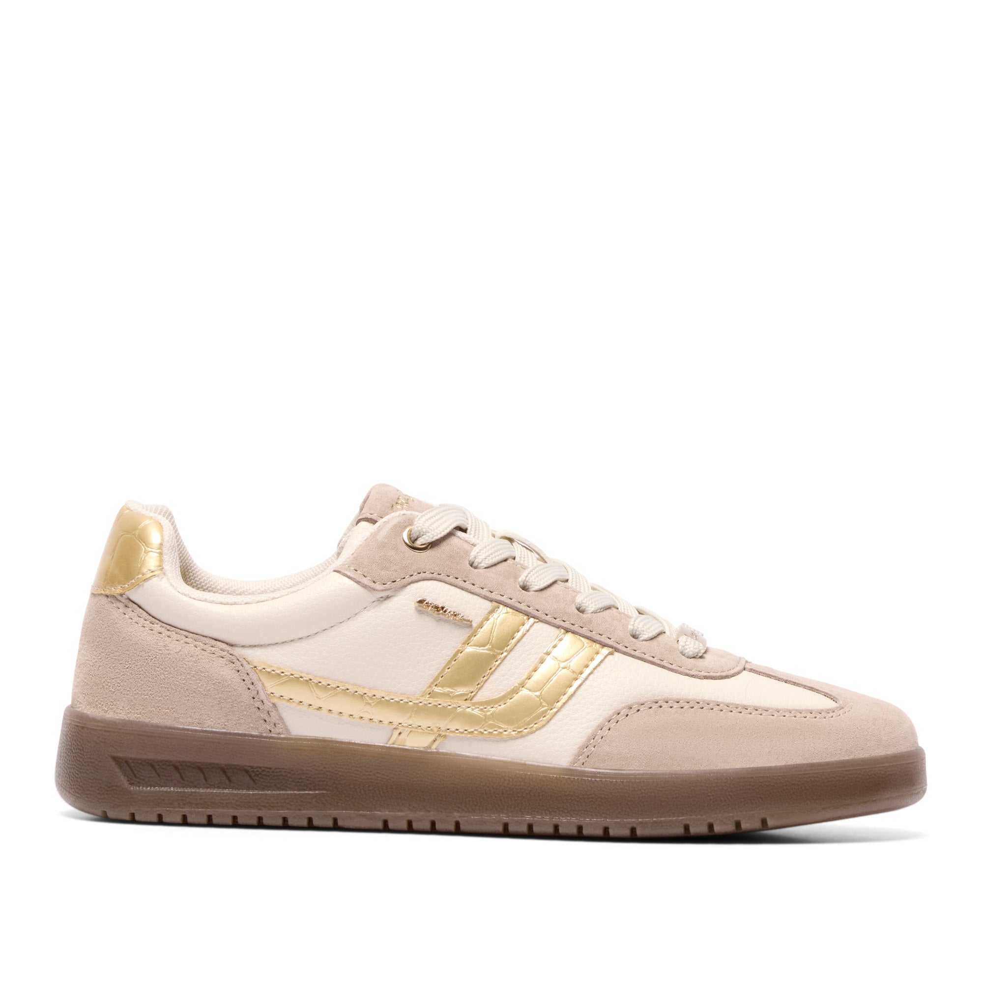 Pelizzano Beige Leather Trainers