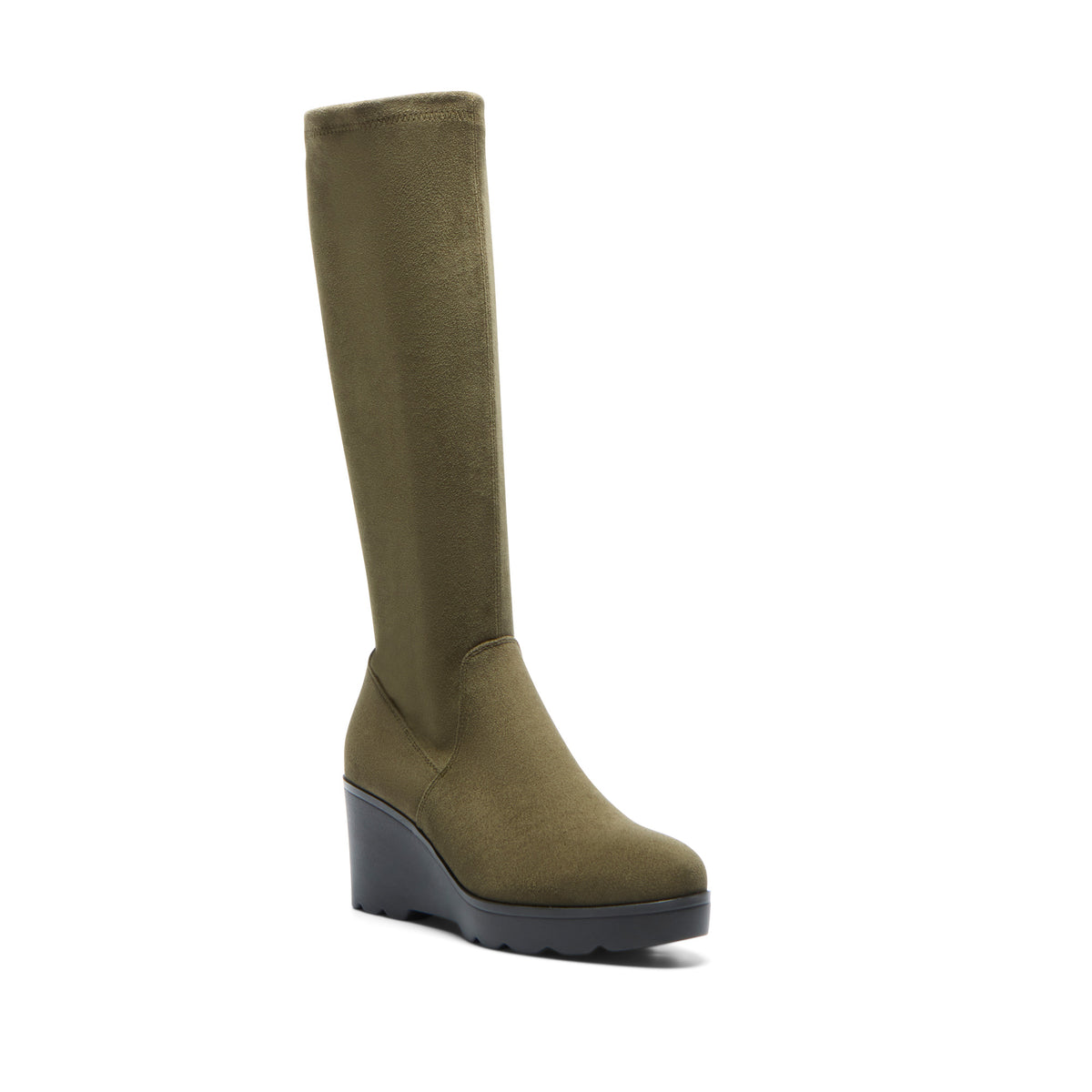 Corsetti Green Faux Suede Knee High Boots