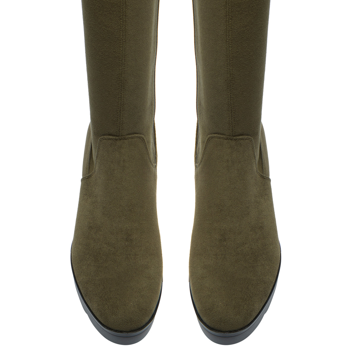 Corsetti Green Faux Suede Knee High Boots