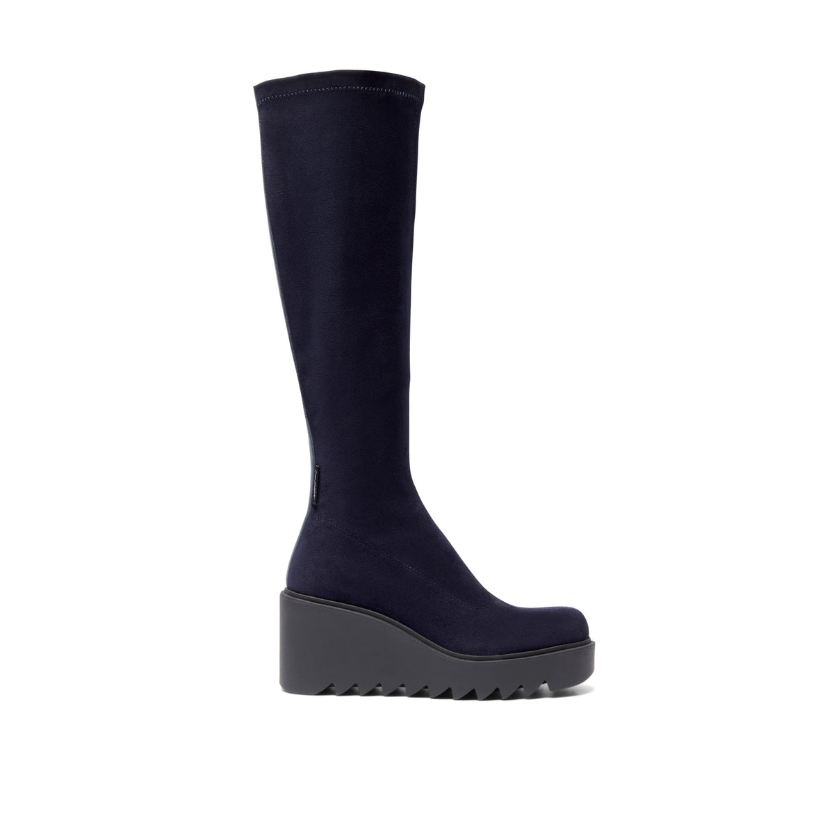Fontana Navy Faux Suede Ankle Boot