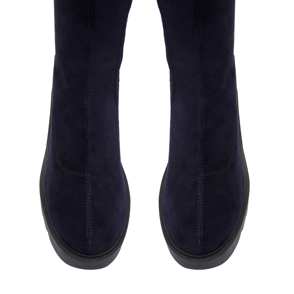 Fontana Navy Faux Suede Ankle Boot