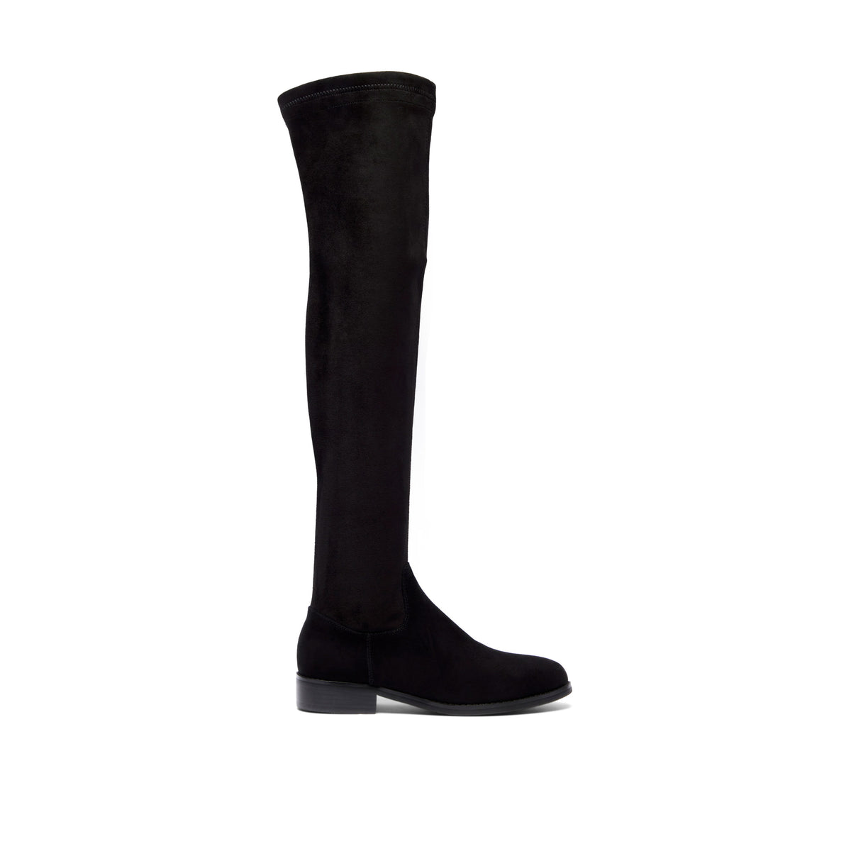 Amelynne Black Suede Knee High Boots