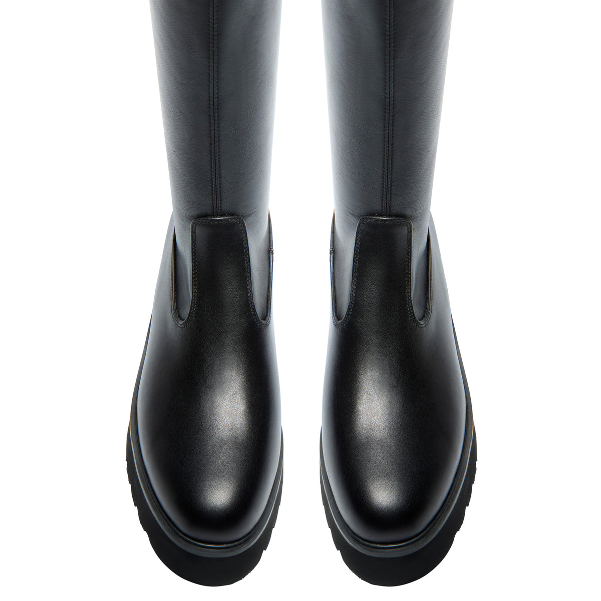 Fiorandi Black Leather Knee High Boots