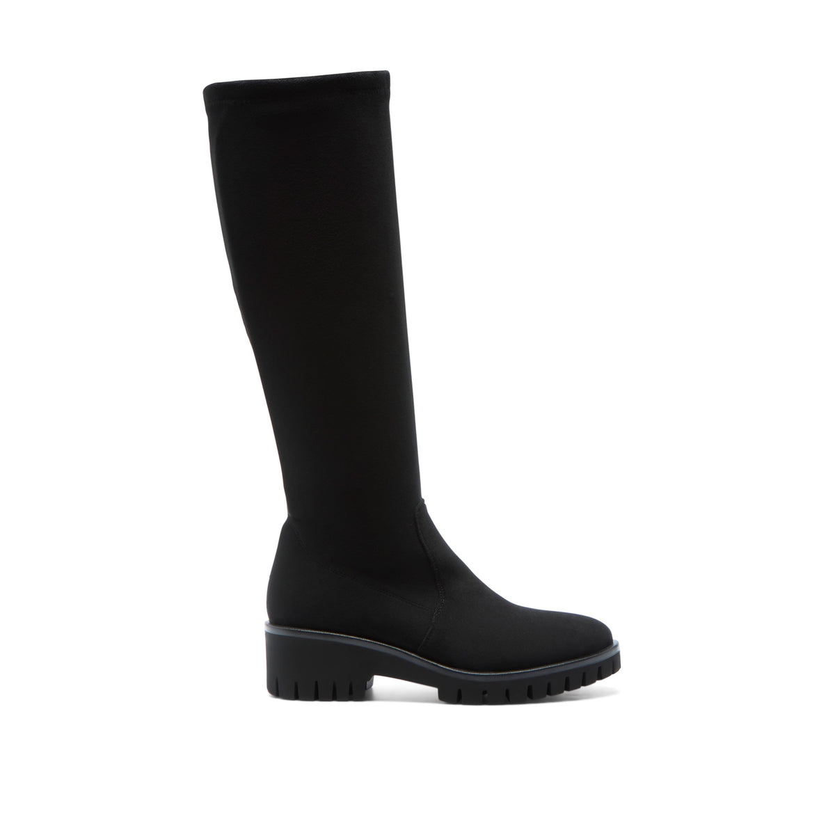Castelina Black Faux Suede Knee High Boots