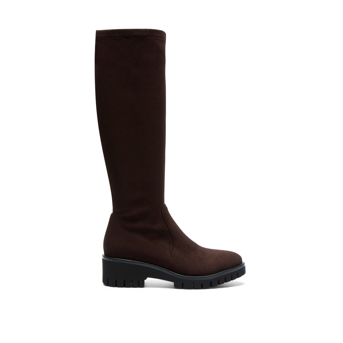 Castelina Brown Faux Suede Knee High Boots