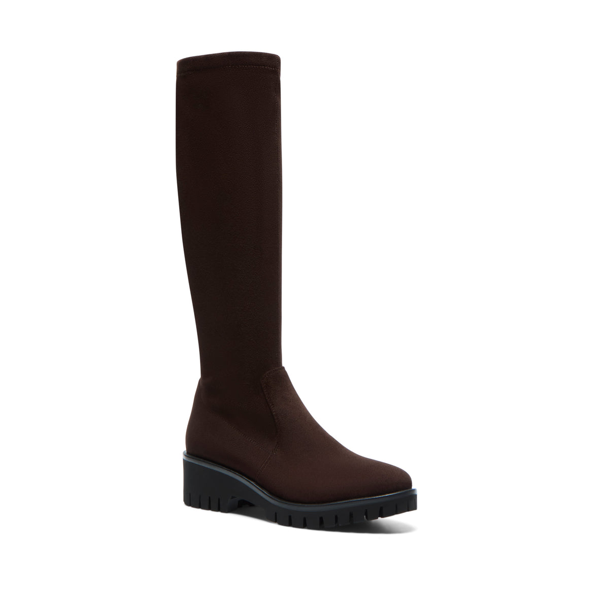 Castelina Brown Faux Suede Knee High Boots