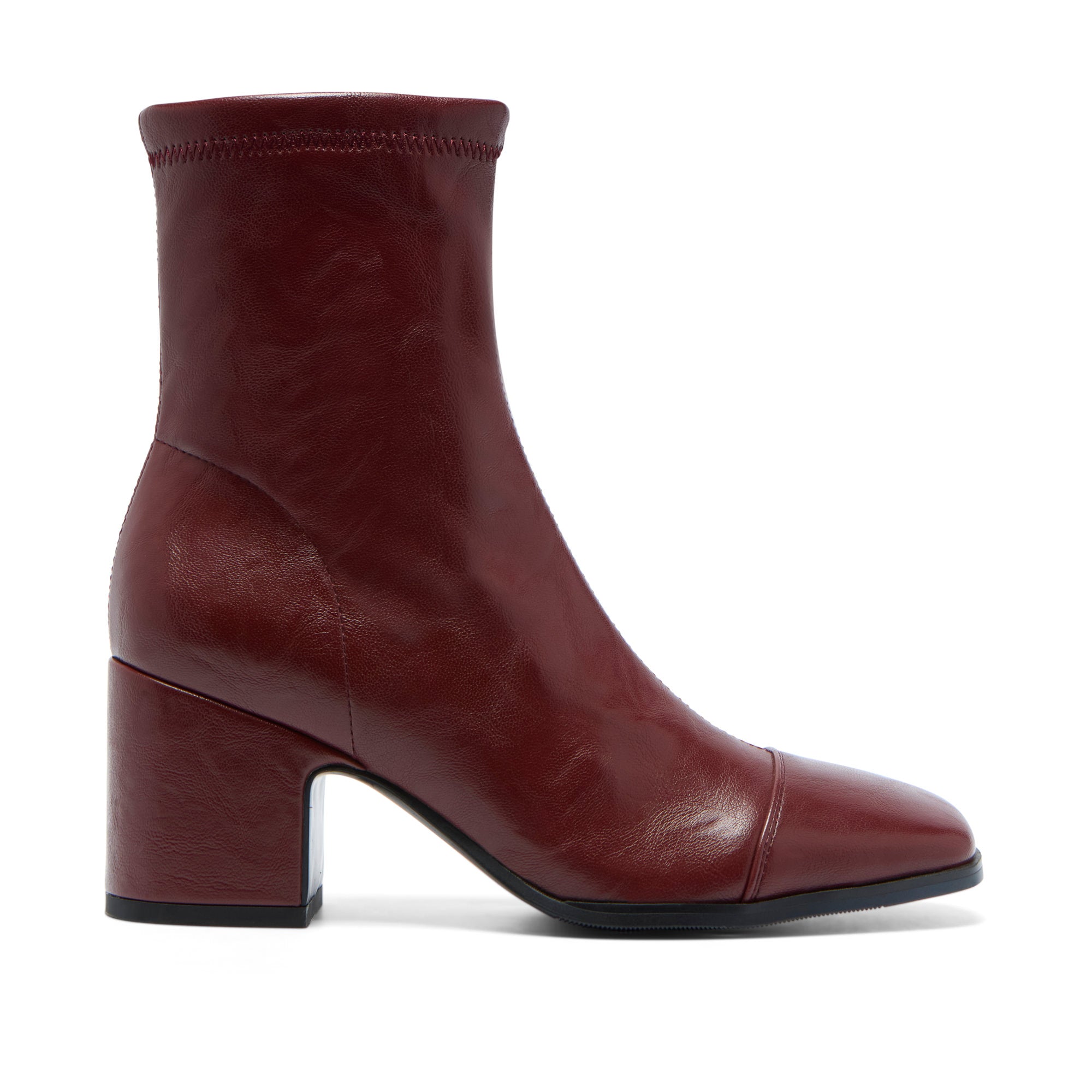 Valeroso Red Leather Ankle Boot