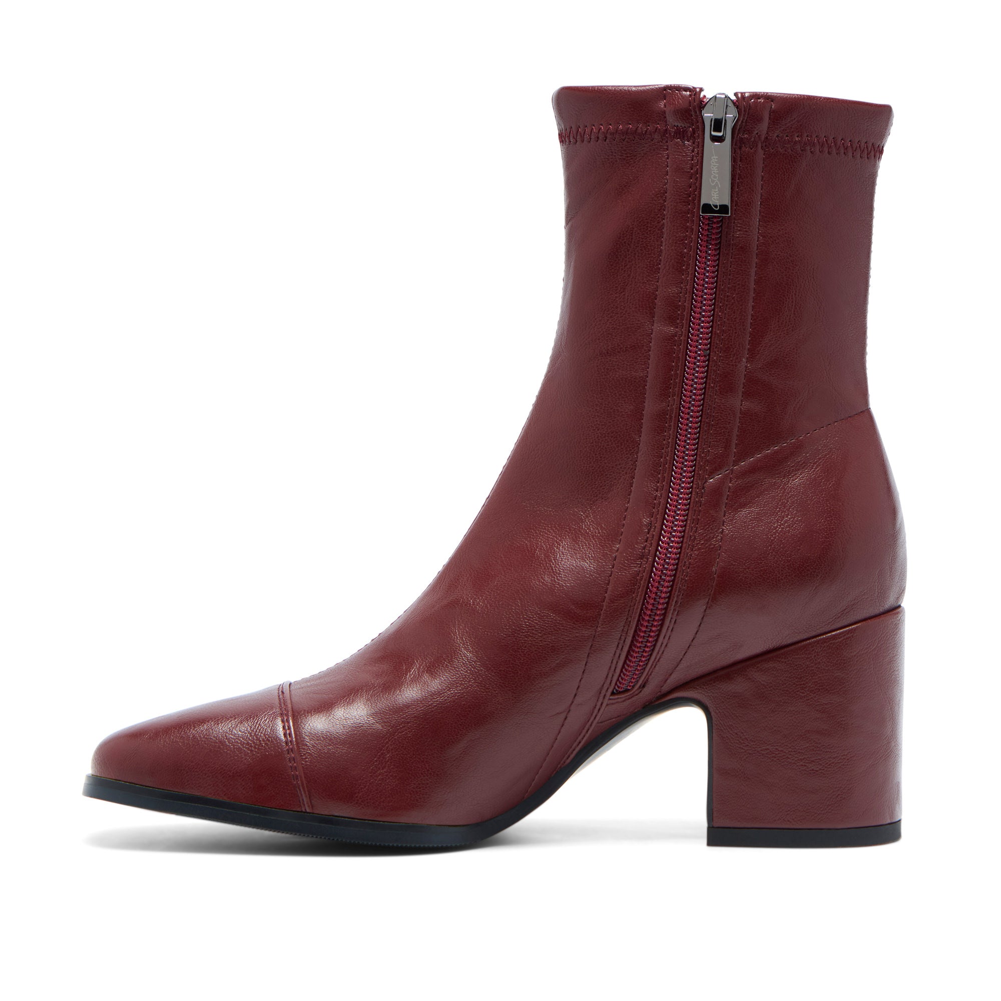 Valeroso Red Leather Ankle Boot