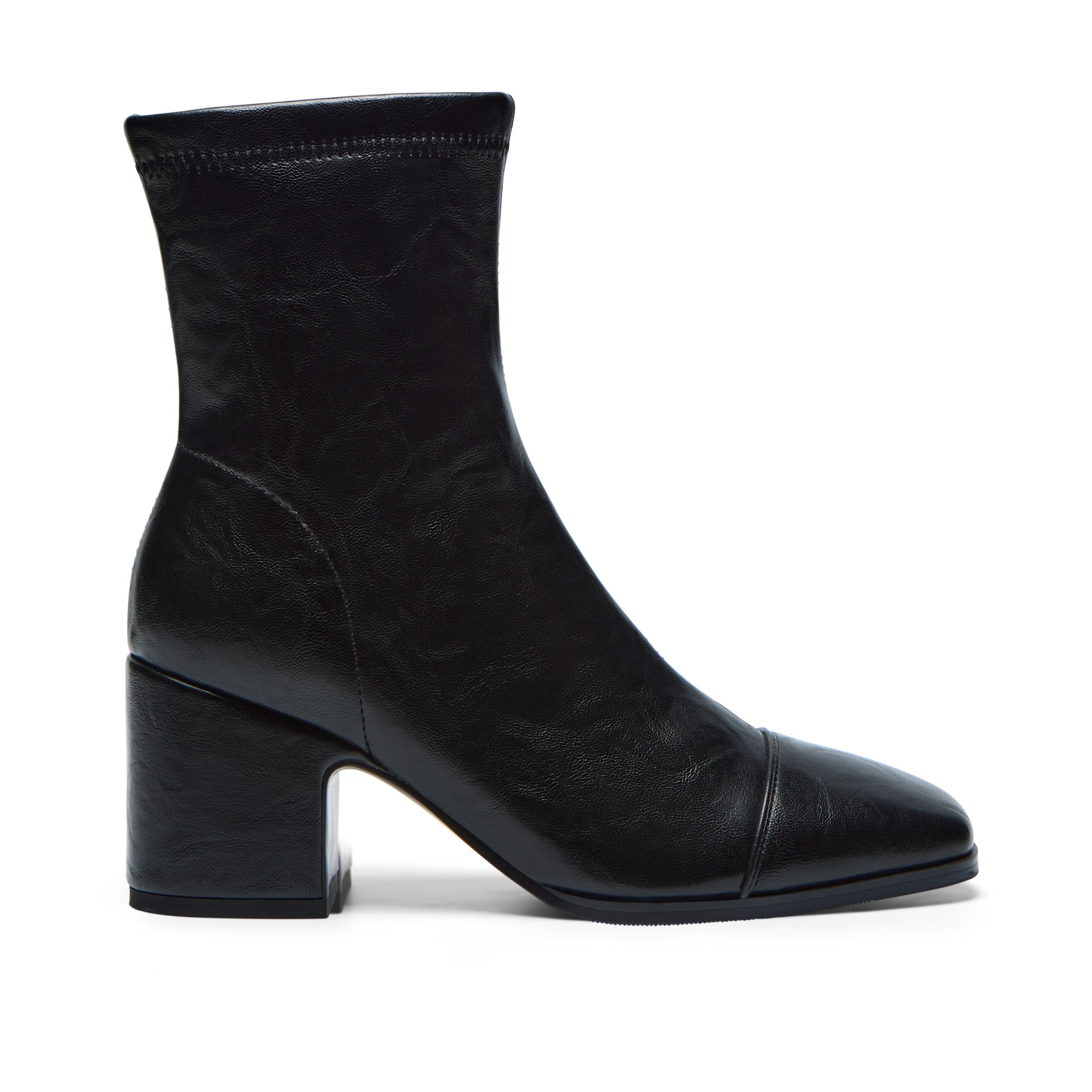 Valeroso Black Leather Ankle Boot