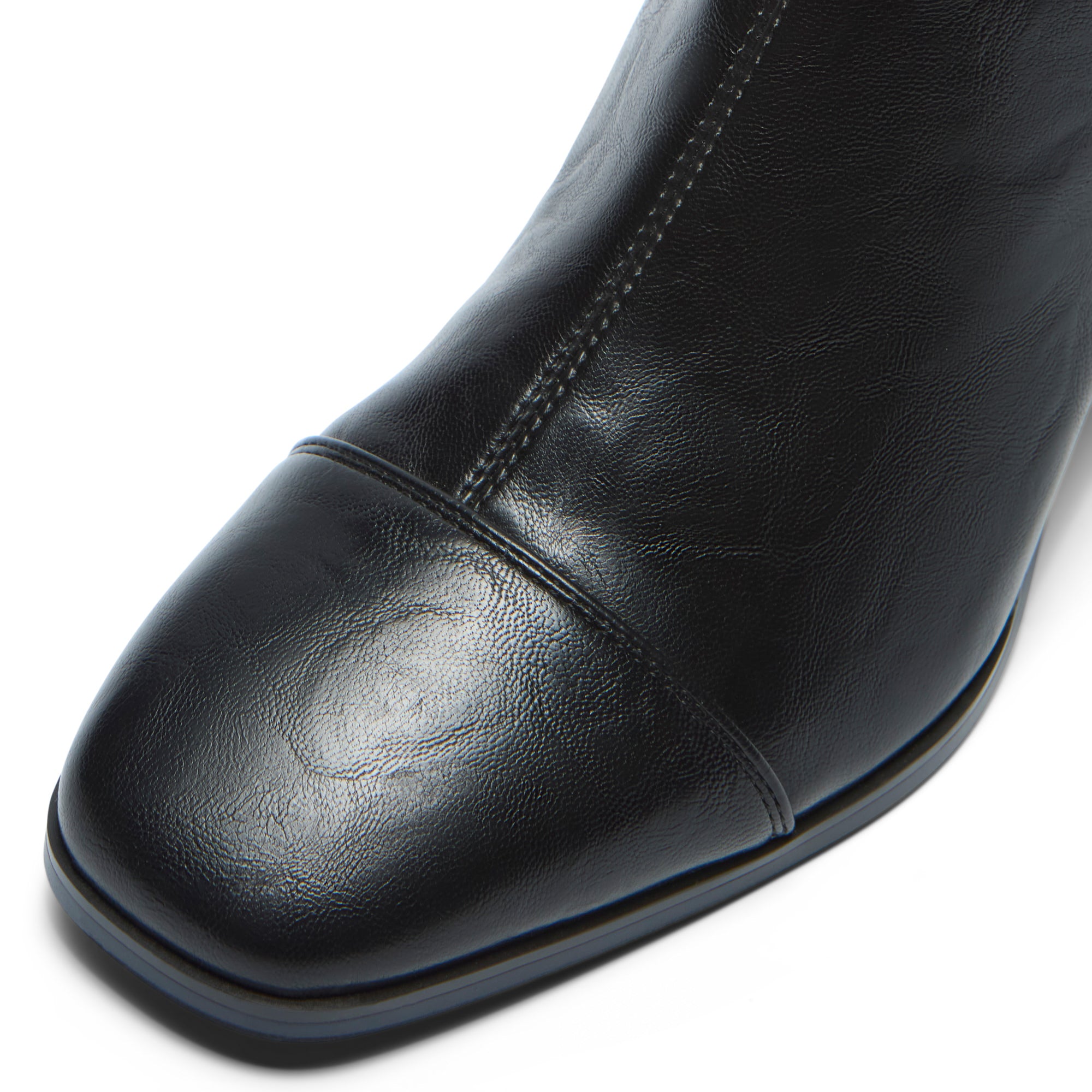 Valeroso Black Leather Ankle Boot