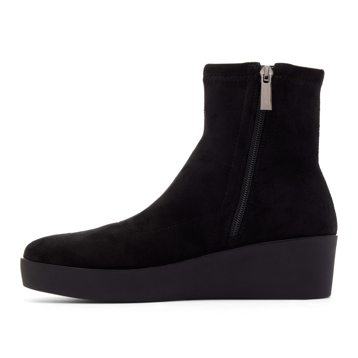 Roselina Black Suede Ankle Boot
