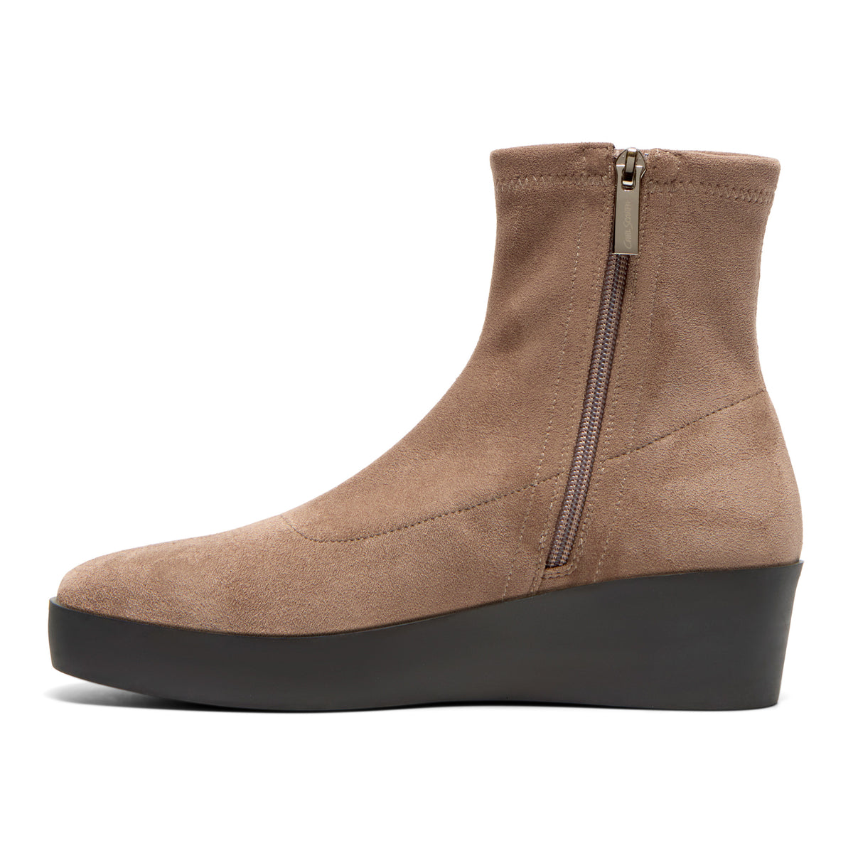 Roselina Taupe Suede Ankle Boot