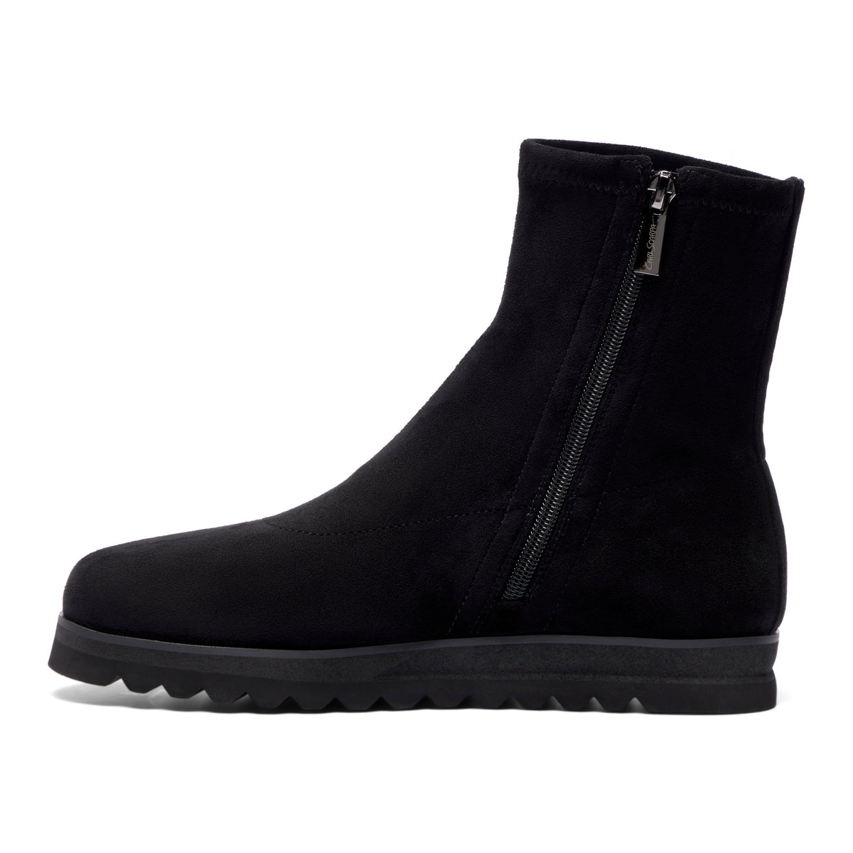 Renalia Black Faux Suede Ankle Boot