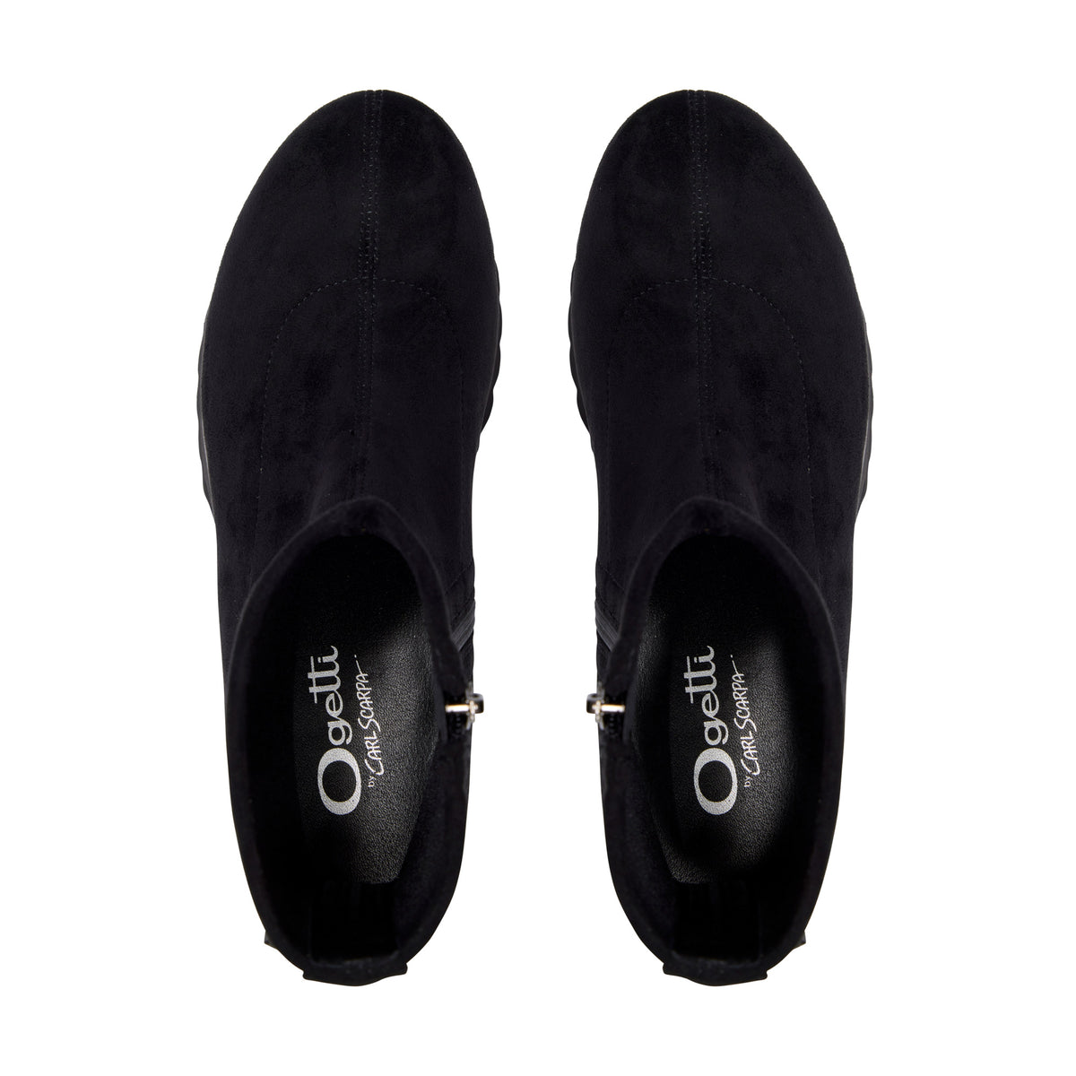 Renalia Black Faux Suede Ankle Boot