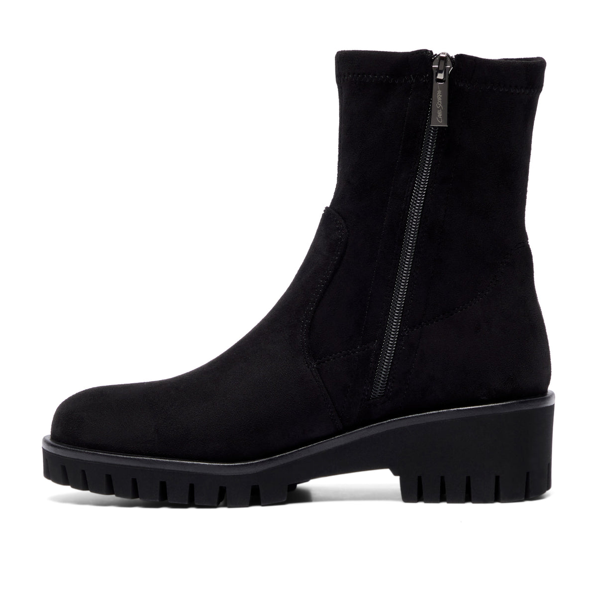 Corelina Black Suede Ankle Boot