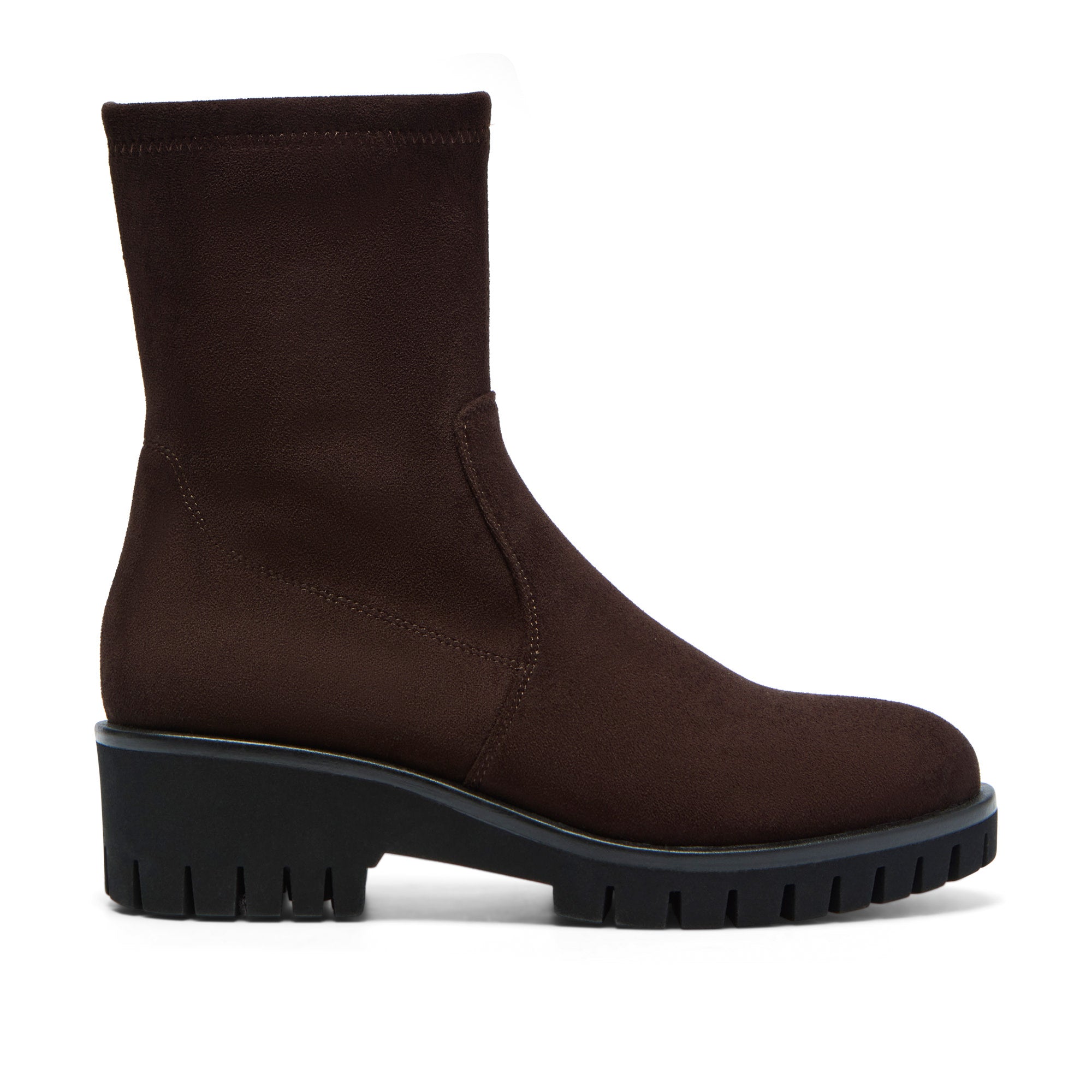 Corelina Brown Faux Suede Ankle Boot