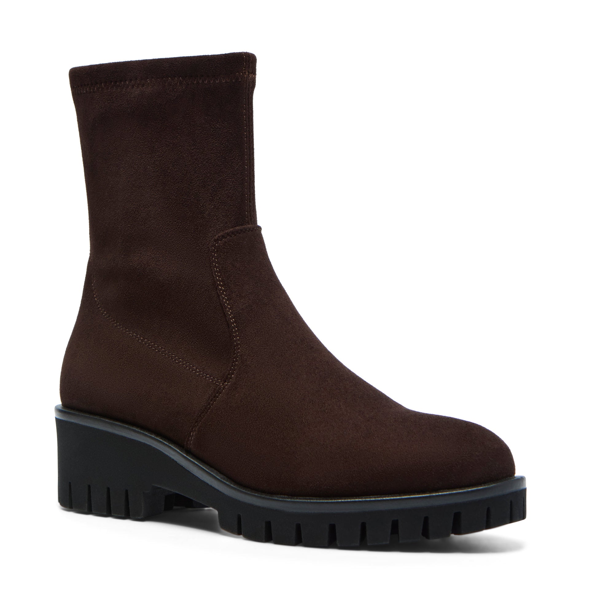 Corelina Brown Faux Suede Ankle Boot