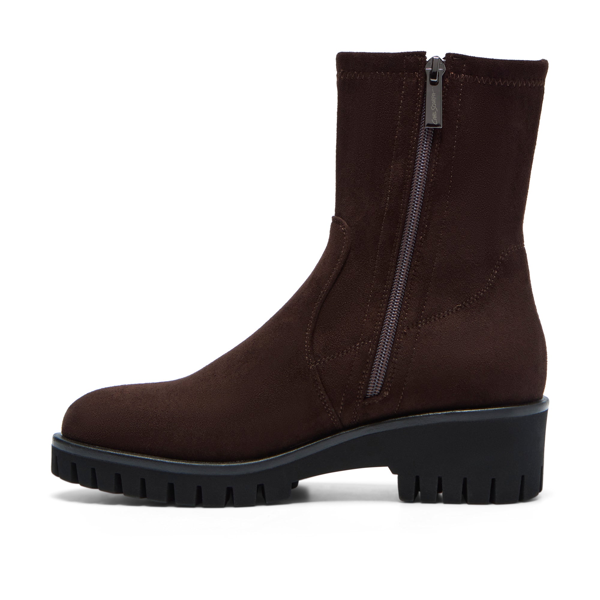 Corelina Brown Faux Suede Ankle Boot