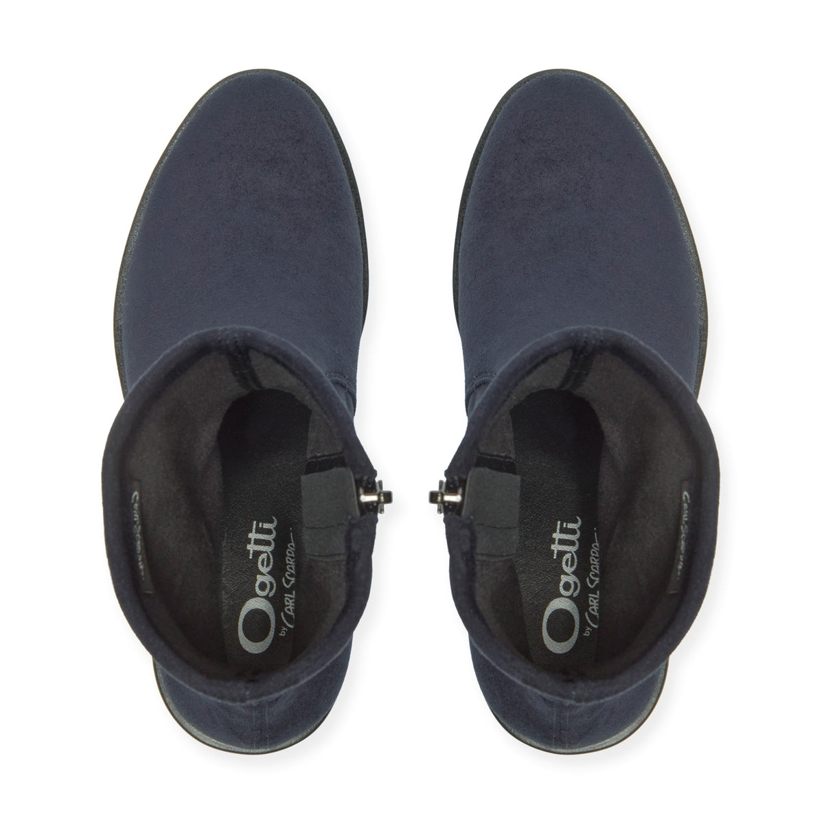 Corelina Navy Faux Suede Ankle Boot