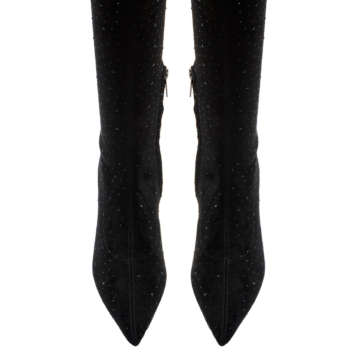 Sparklette Black Knee High Boots