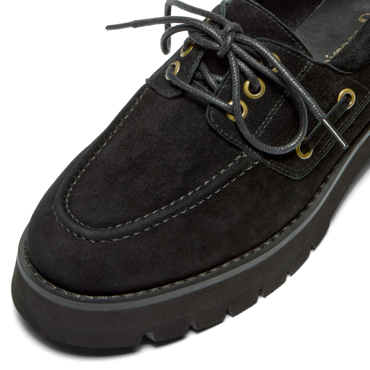 Maximilla Black Suede Chunky Loafer