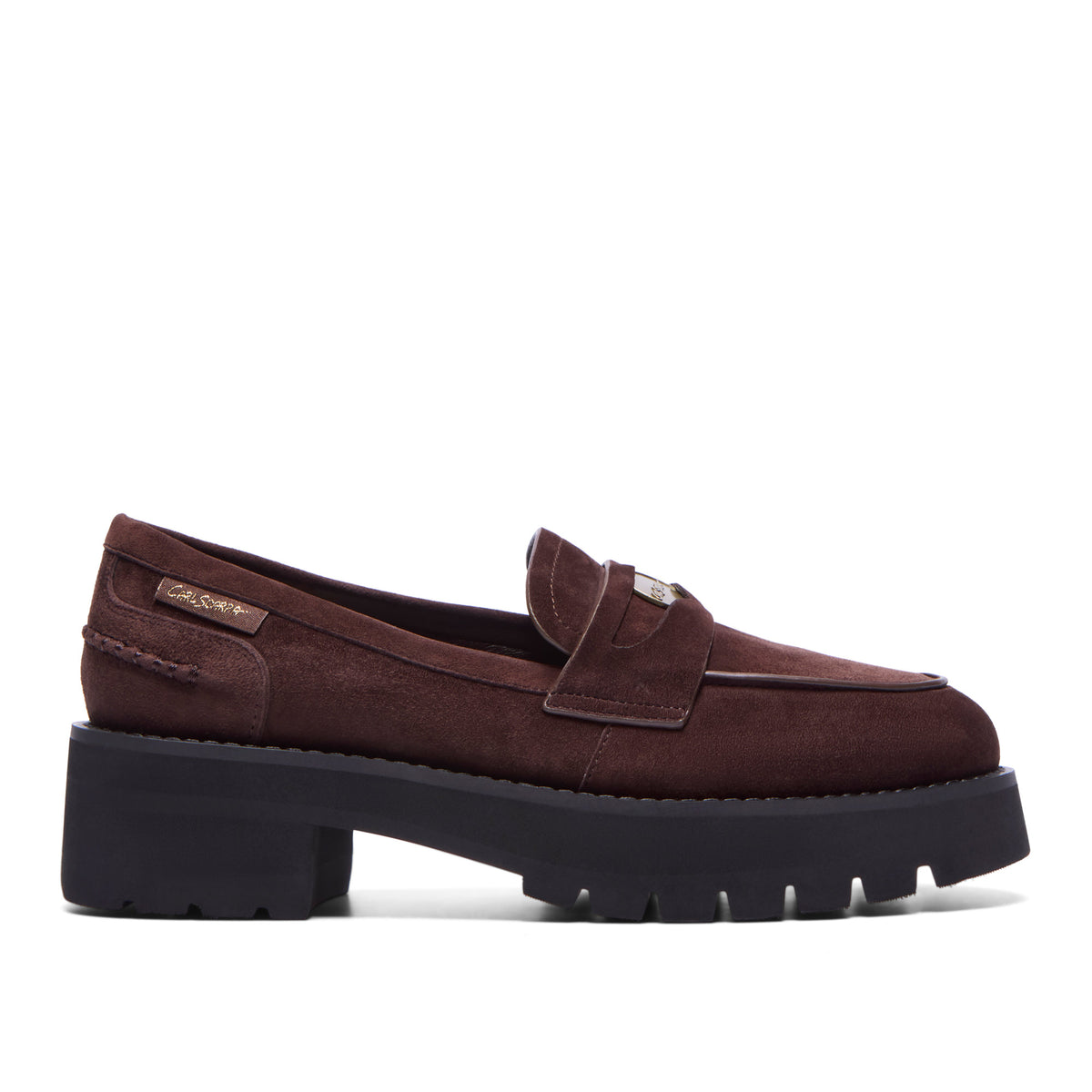 Lucasta Brown Suede Loafer