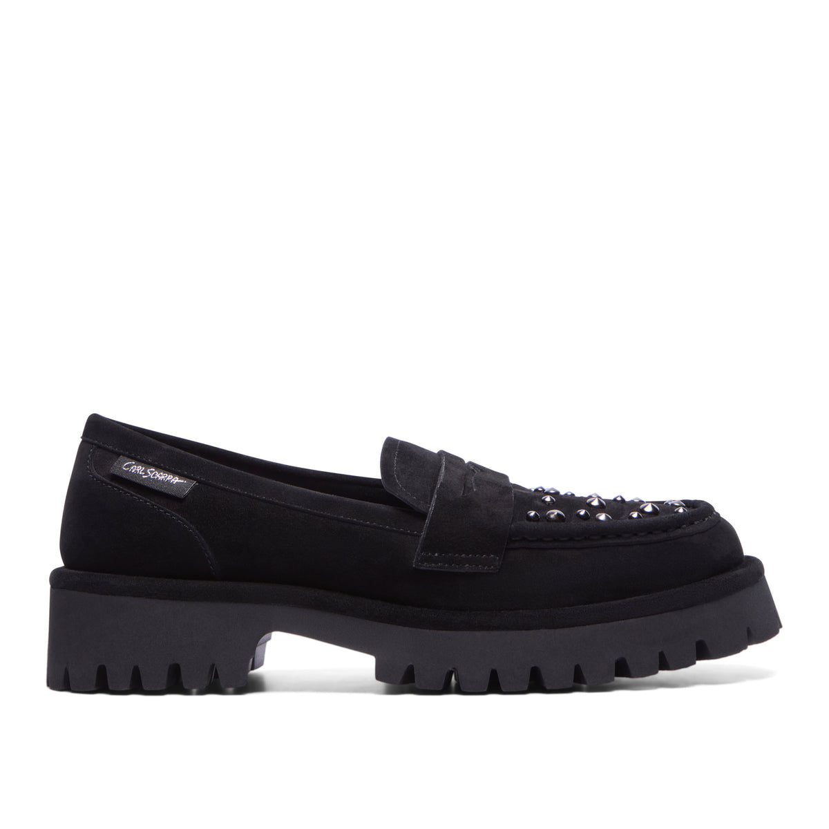 Bellatrix Black Suede Chunky Loafer