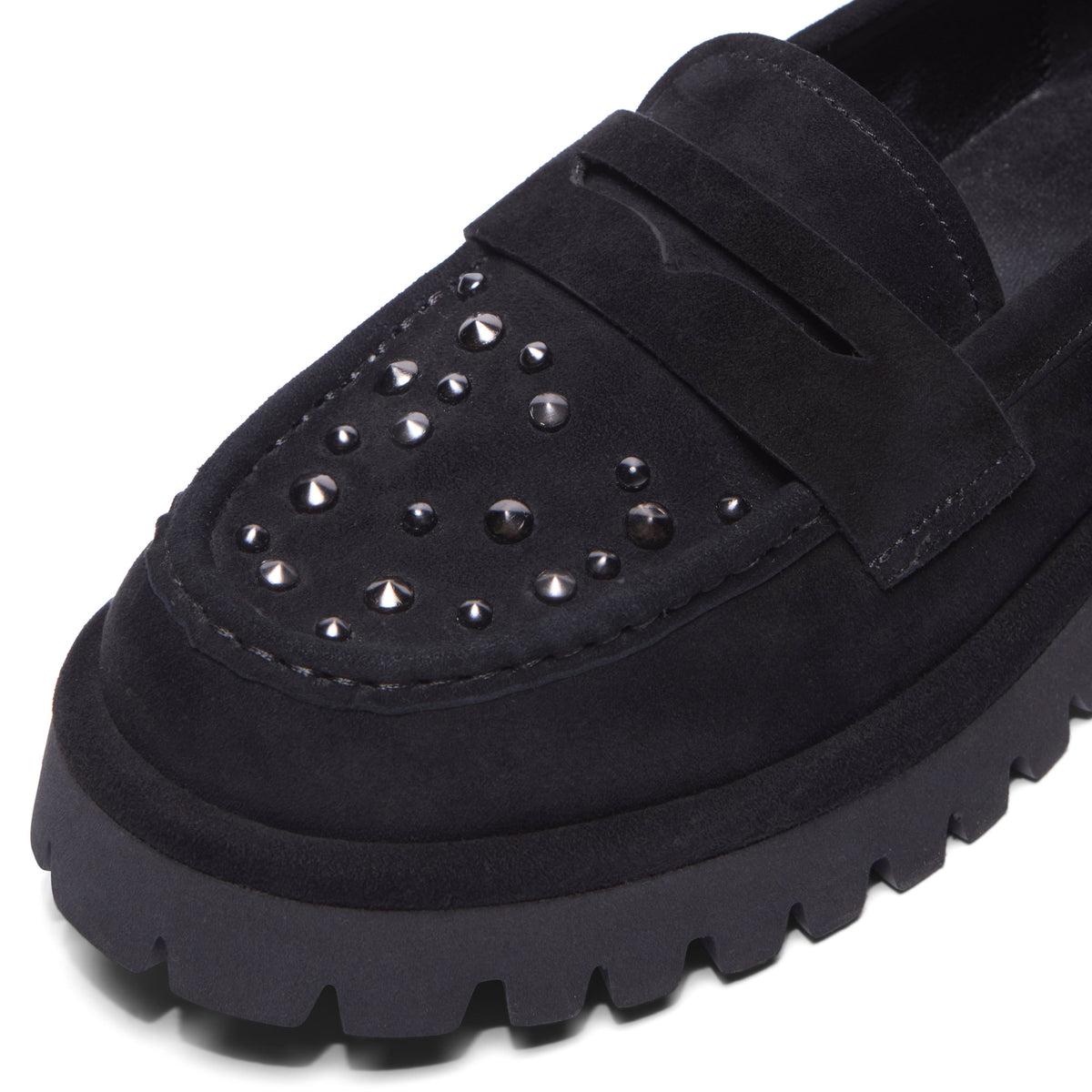 Bellatrix Black Suede Chunky Loafer