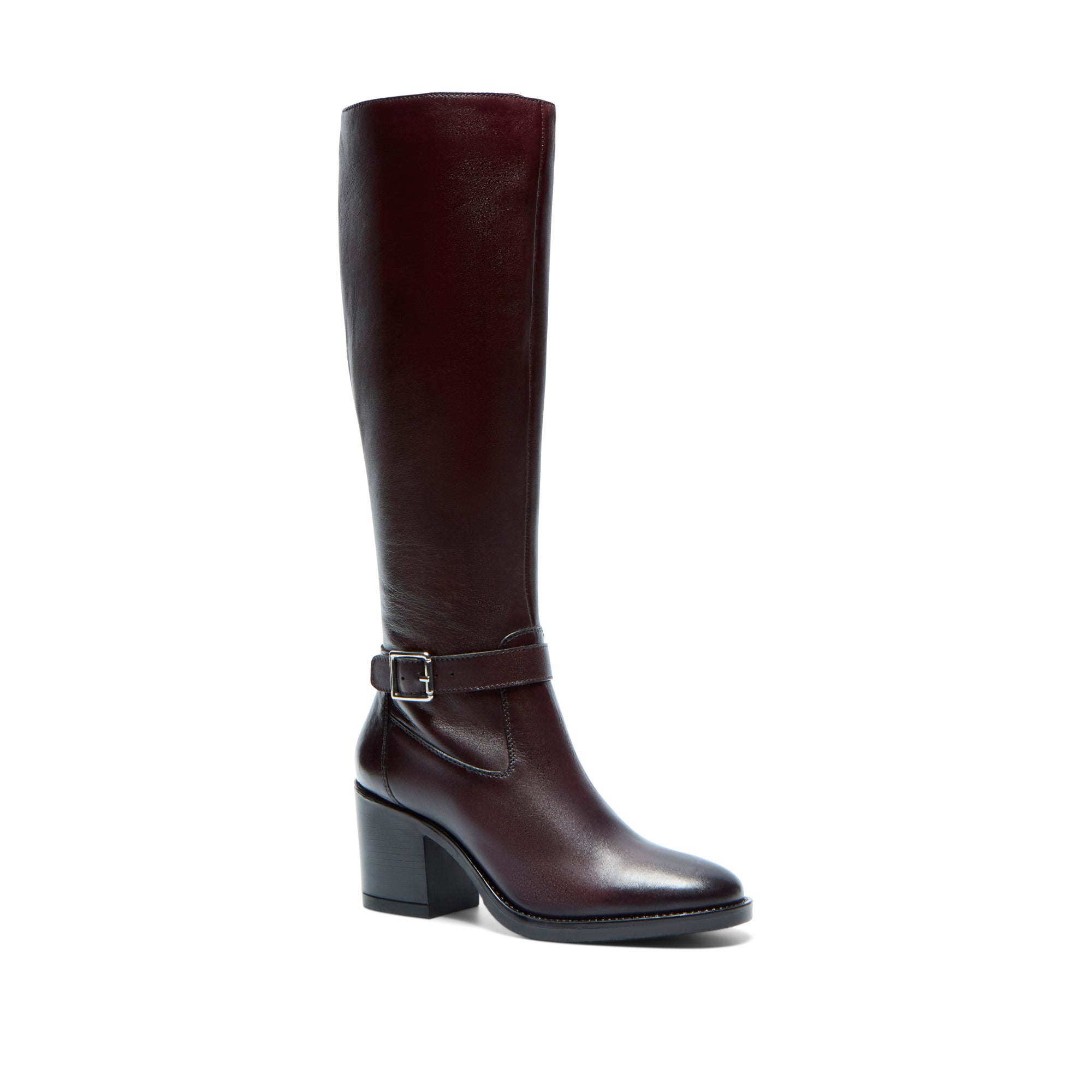 Sonita Bordo Leather Knee High Boots