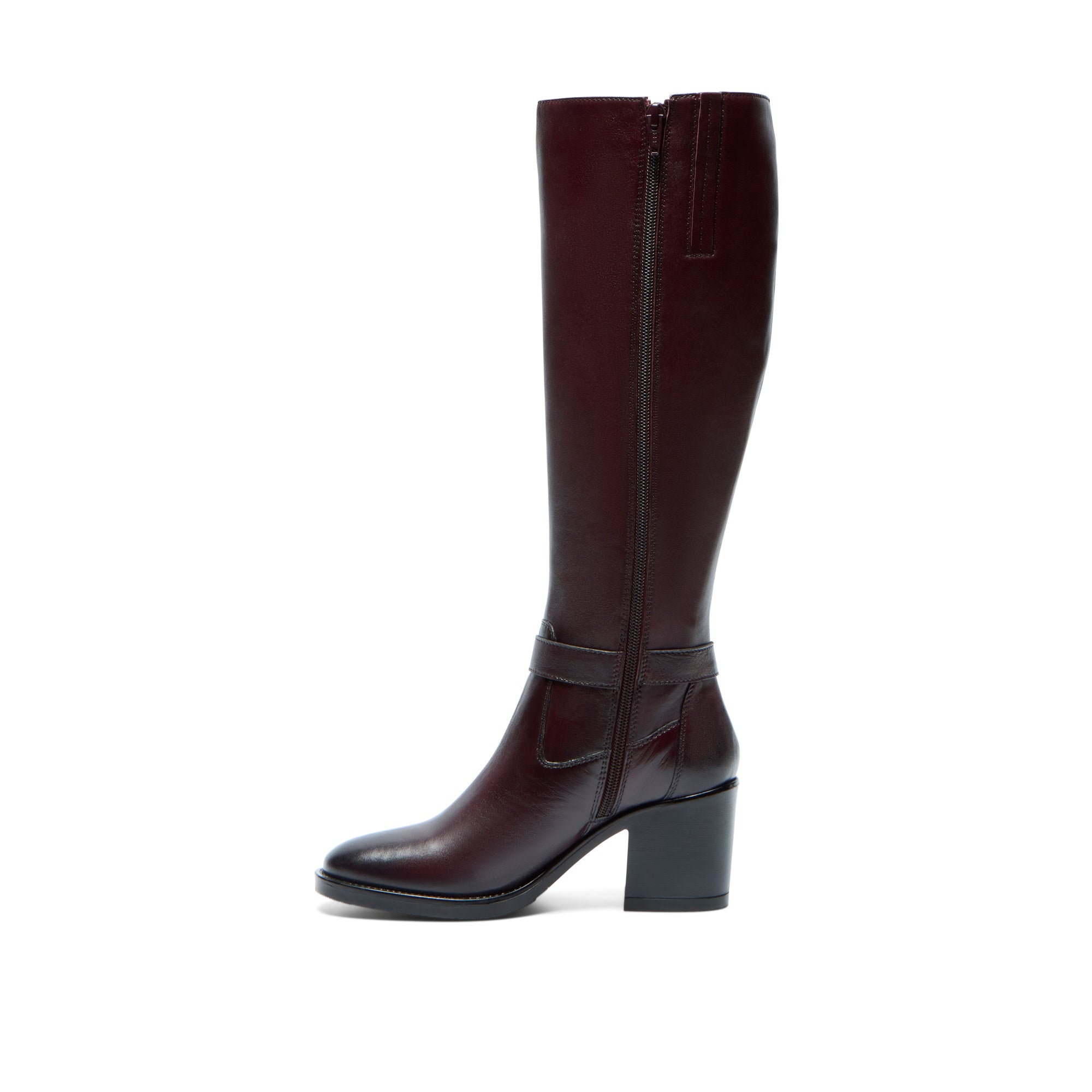 Sonita Bordo Leather Knee High Boots