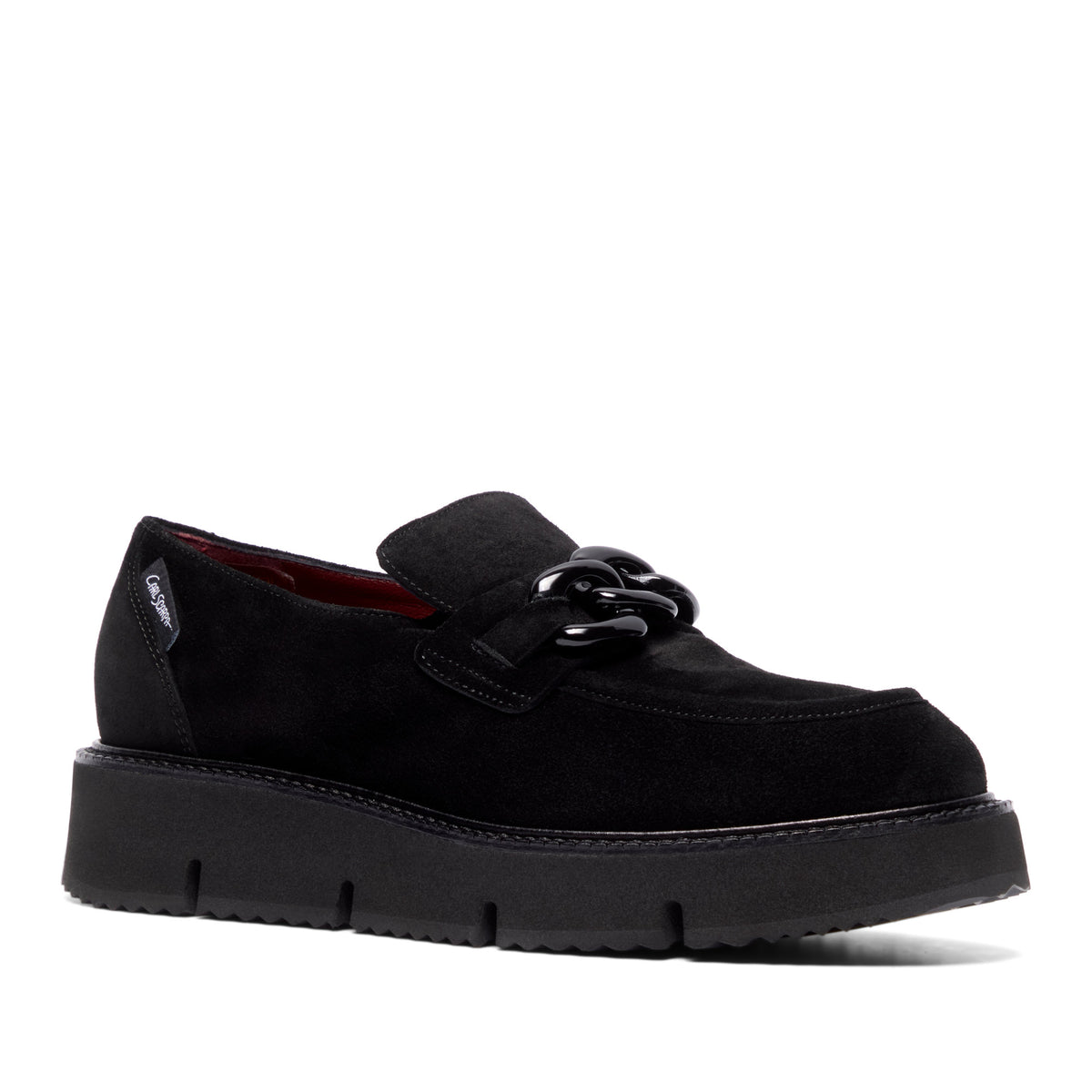 Tarsia Black Suede Chunky Loafer
