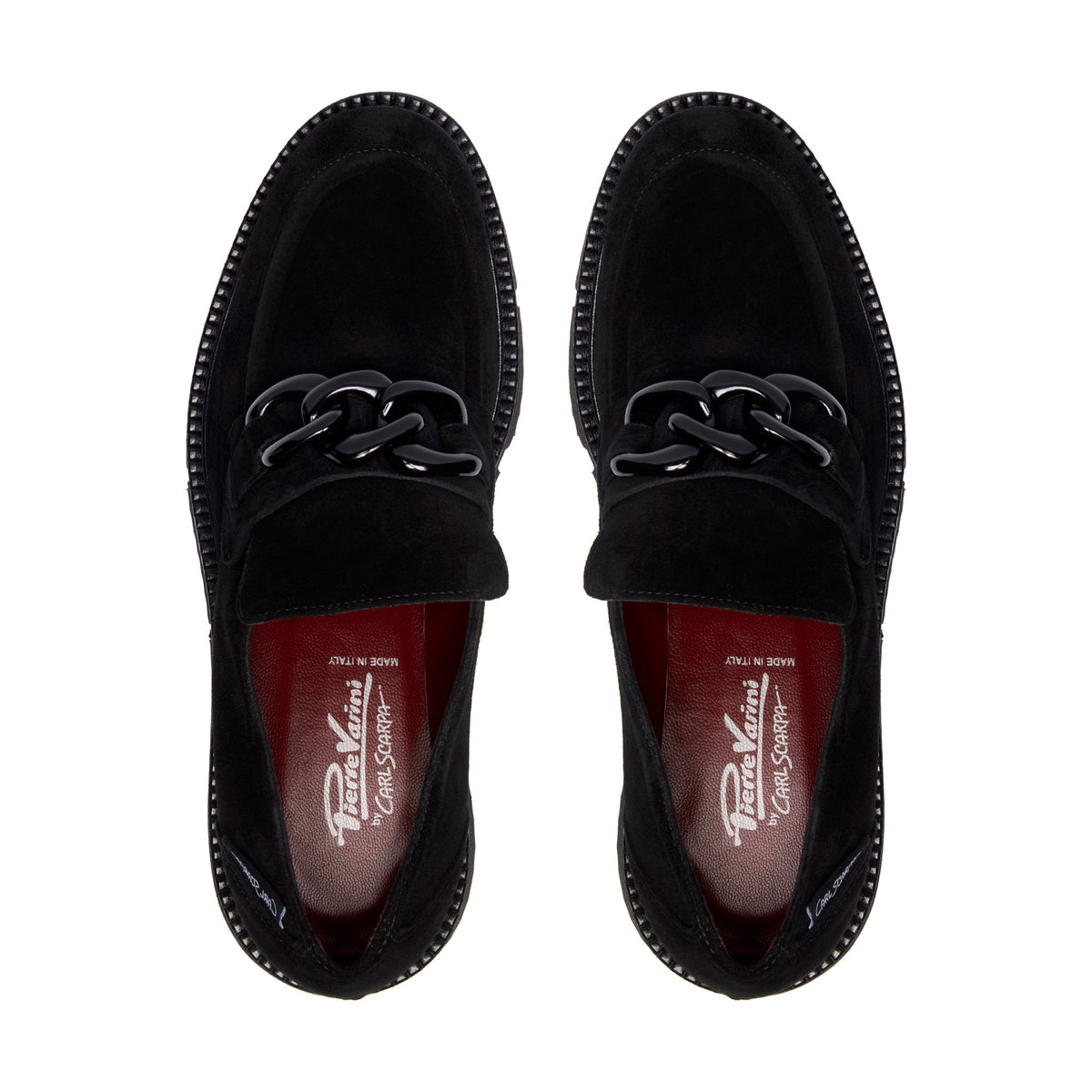 Tarsia Black Suede Chunky Loafer